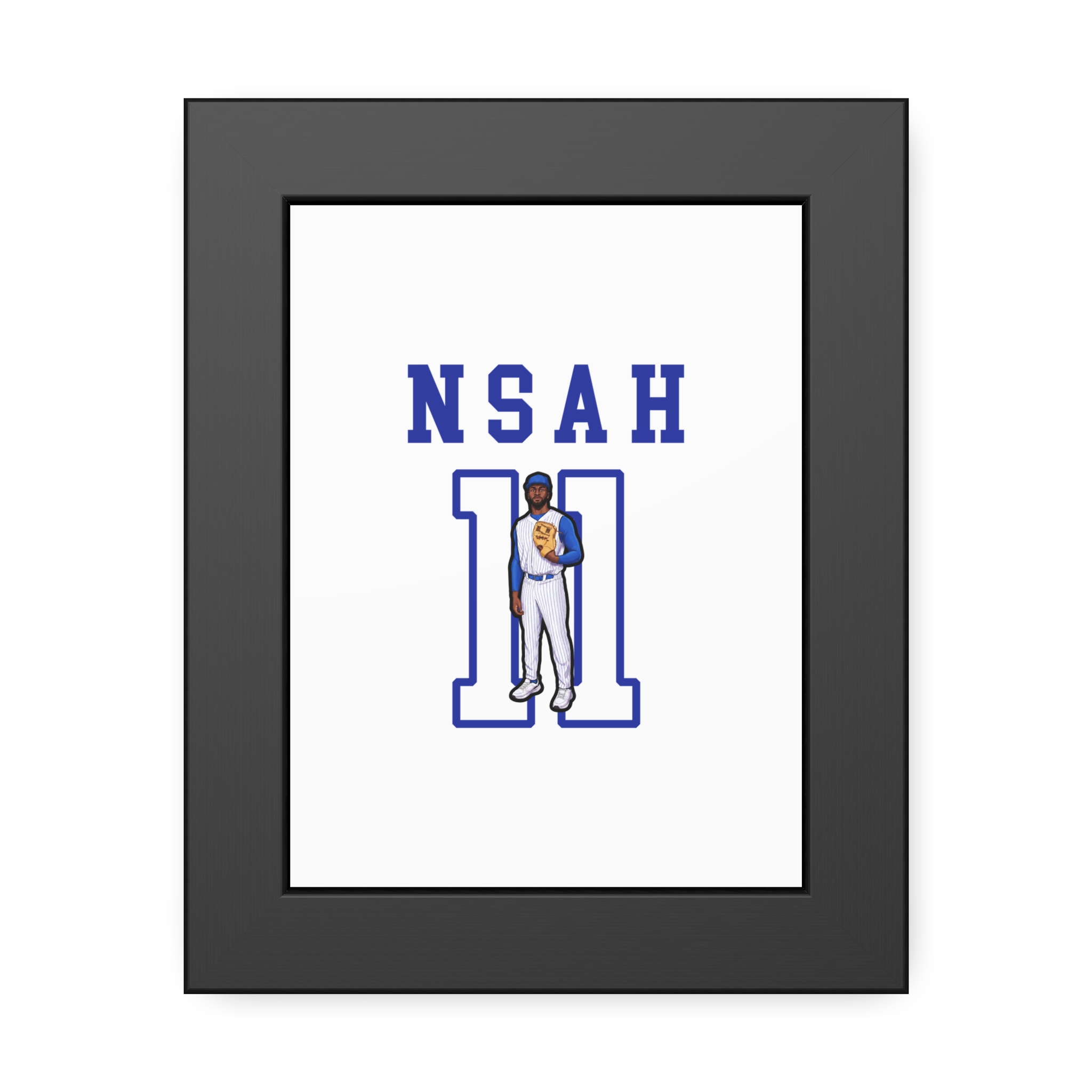 Framed Poster — character_shirsey in Black