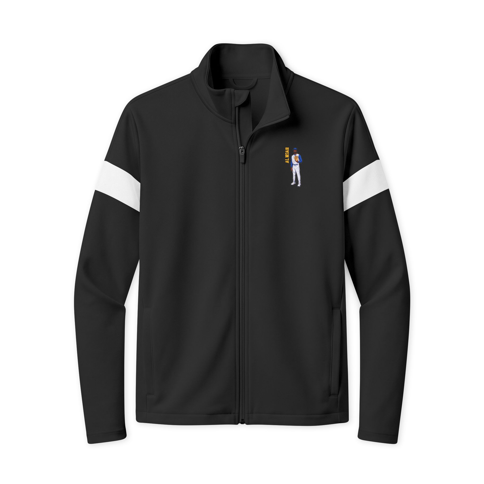 Travel Full-Zip Jacket — character_name_vertical in Black/ White