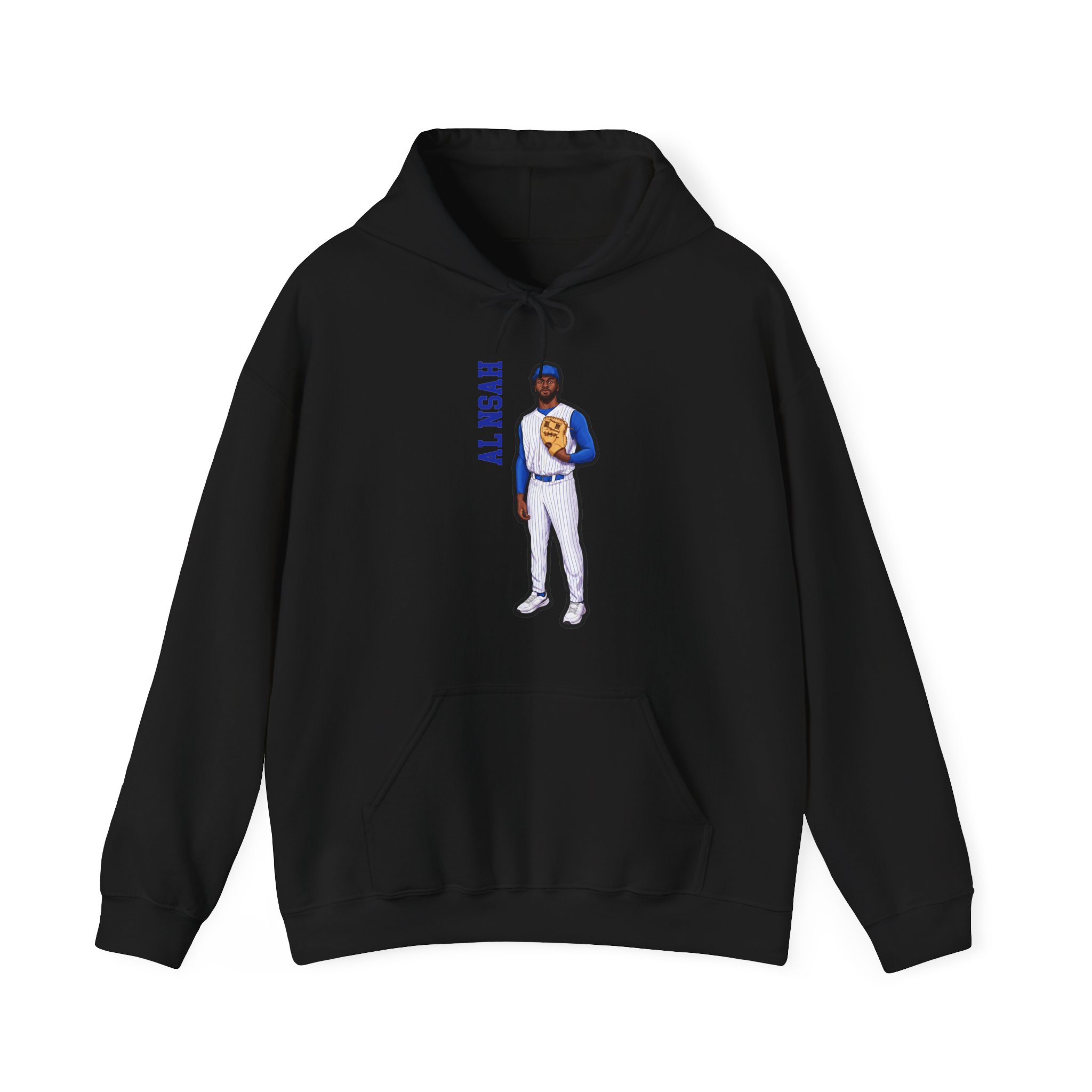 Hoodie — character_name_vertical in Black