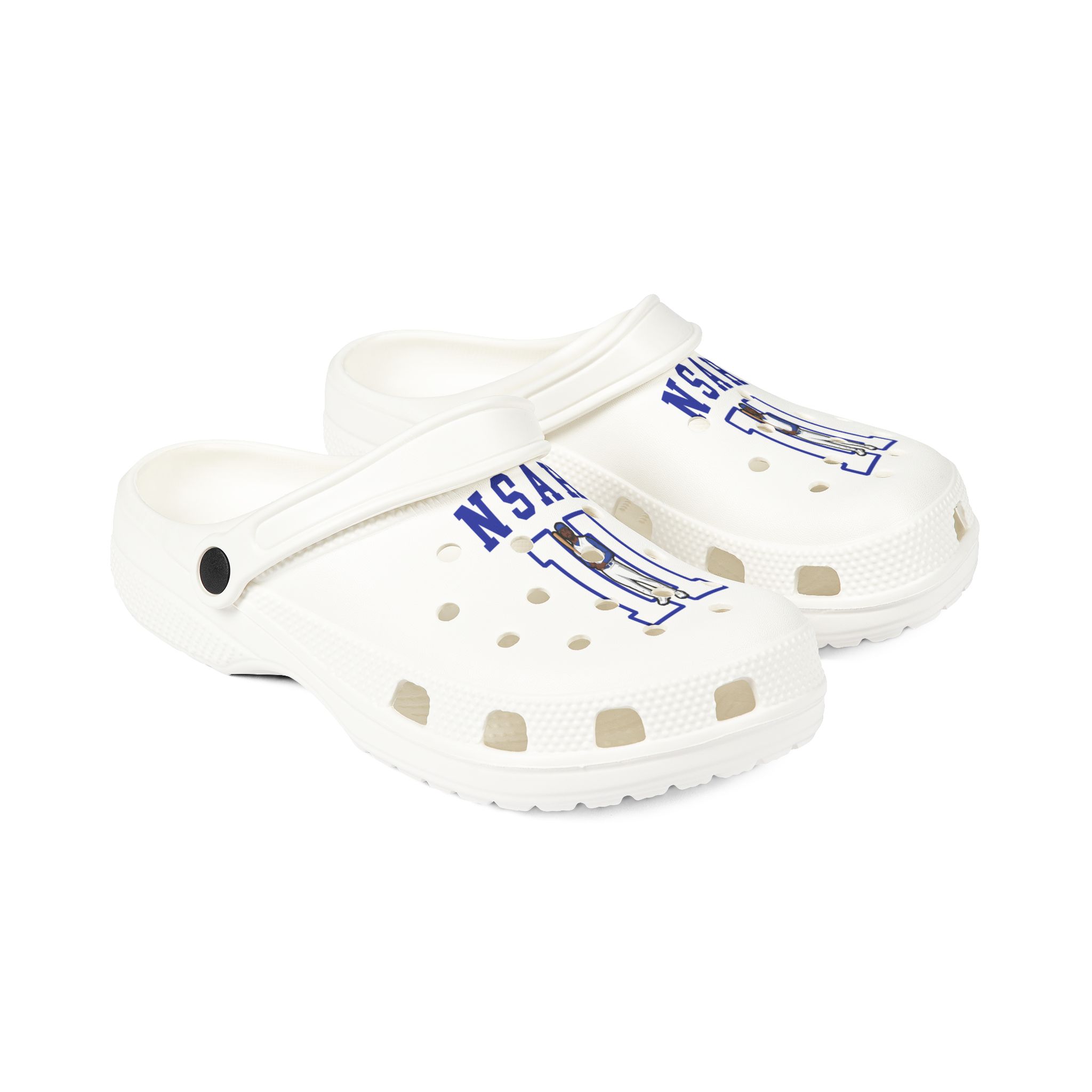 Rubber Clogs — character_shirsey in White