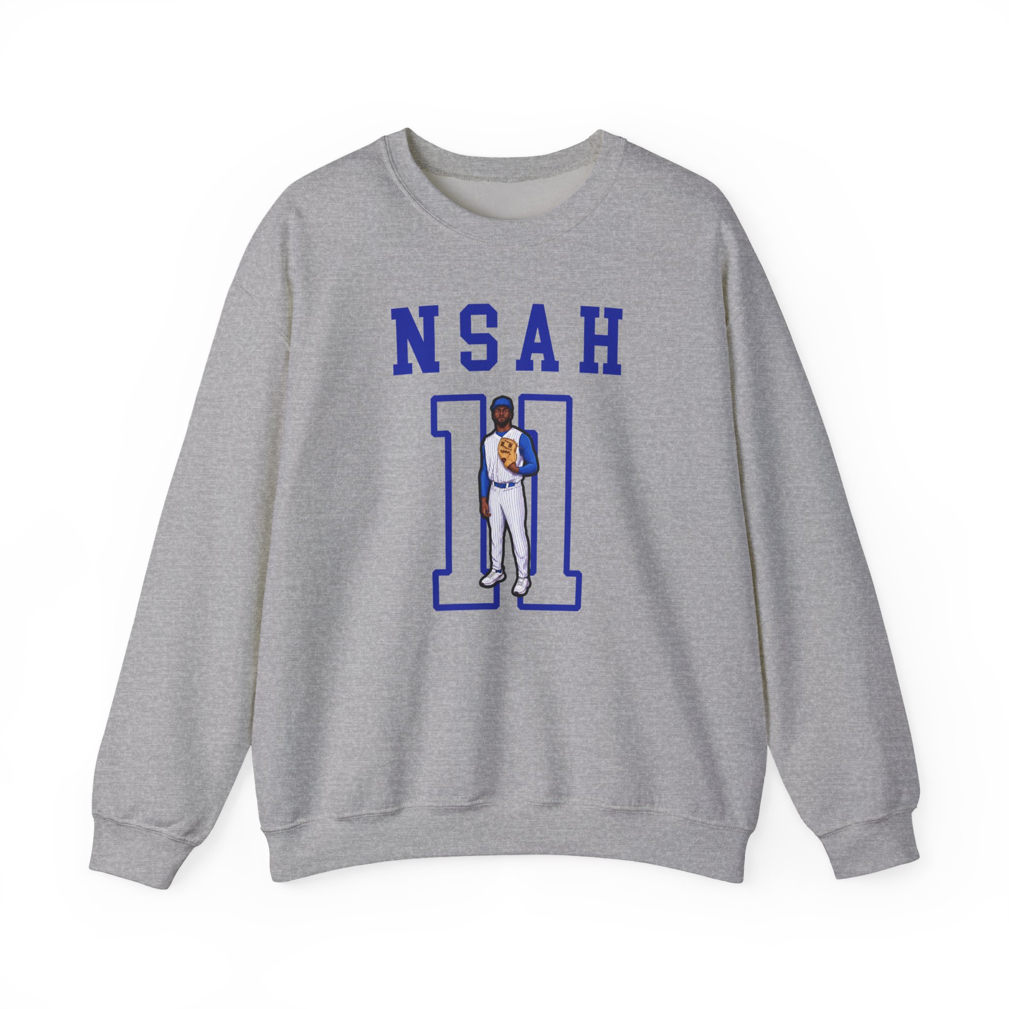 Crewneck Sweatshirt — character_shirsey in Grey