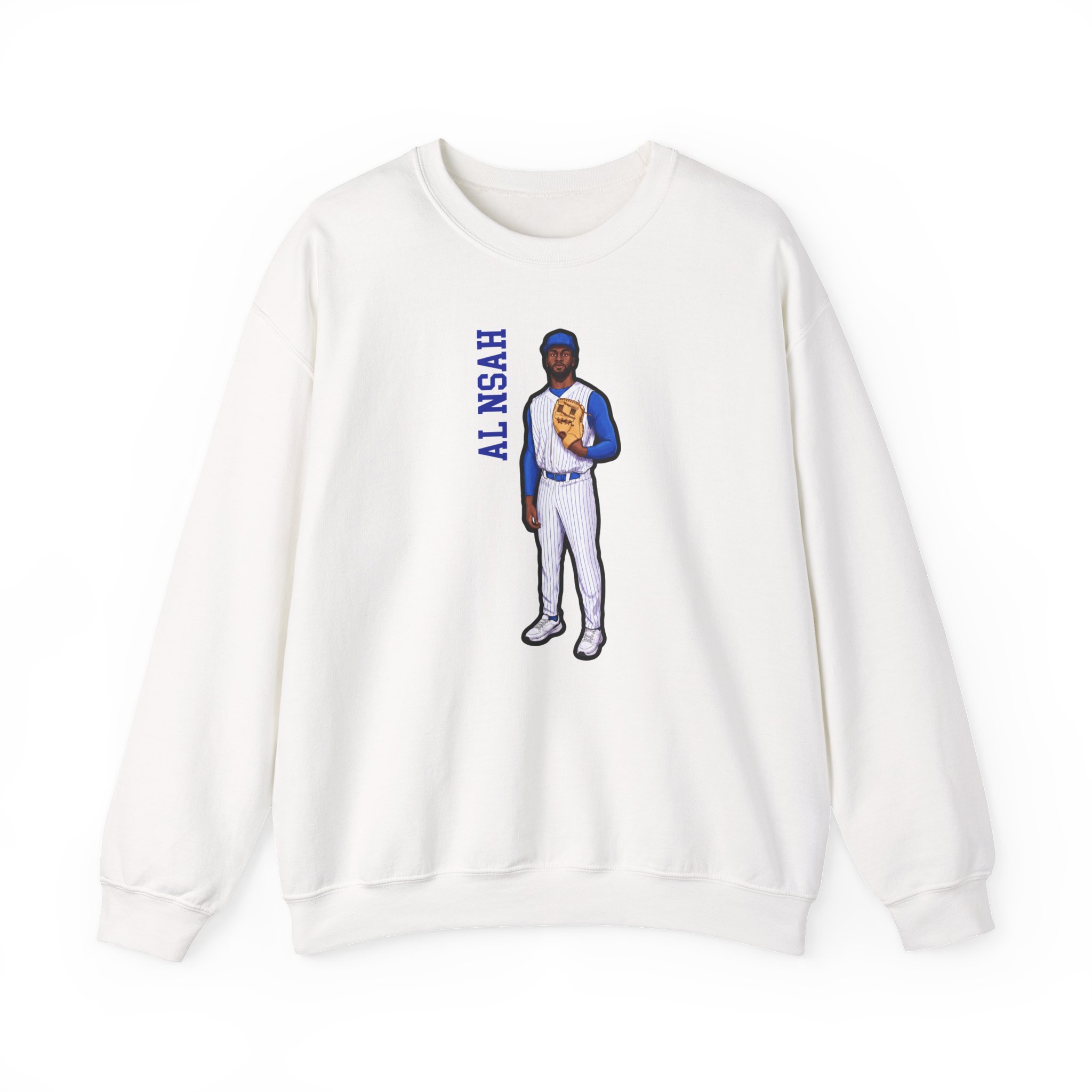 Crewneck Sweatshirt — character_name_vertical in White