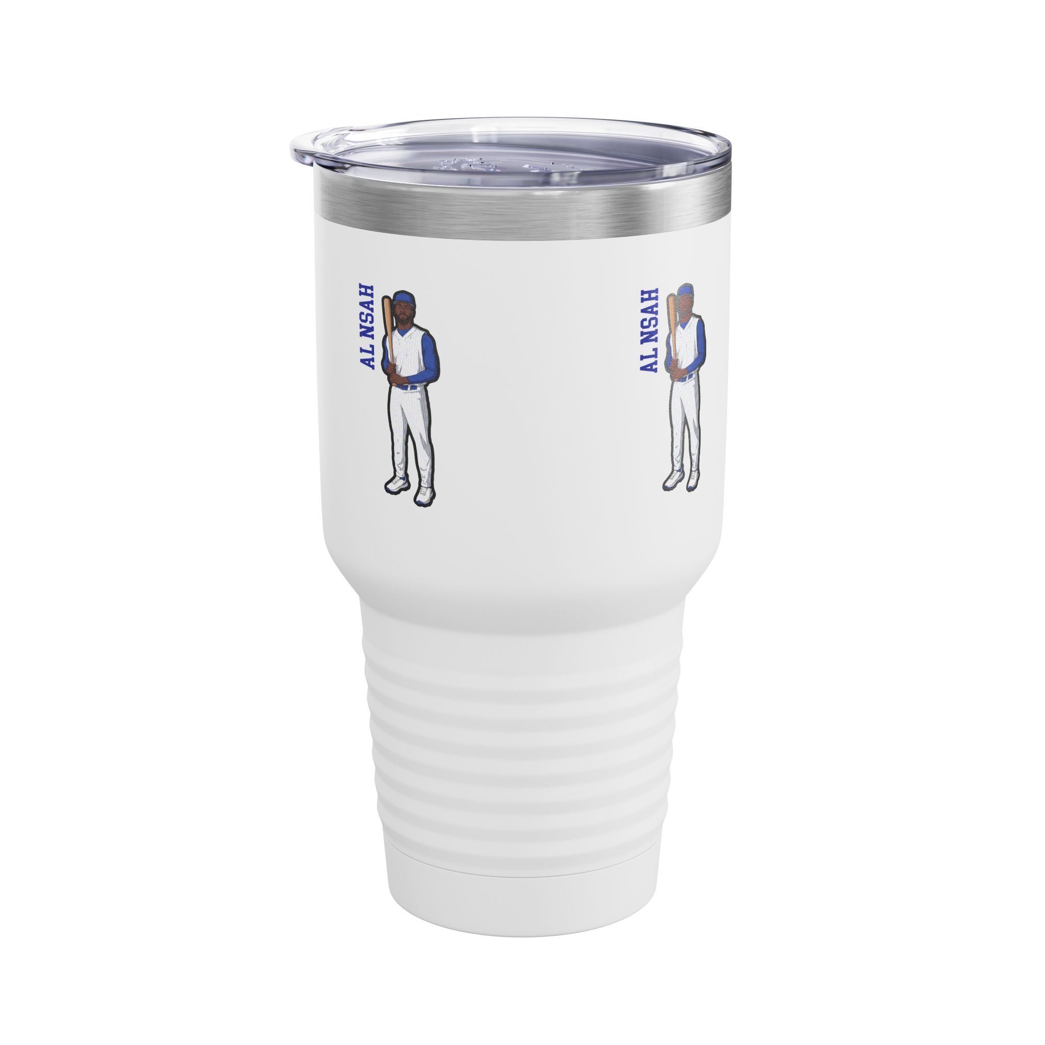 30oz Tumbler — character_name_vertical in White
