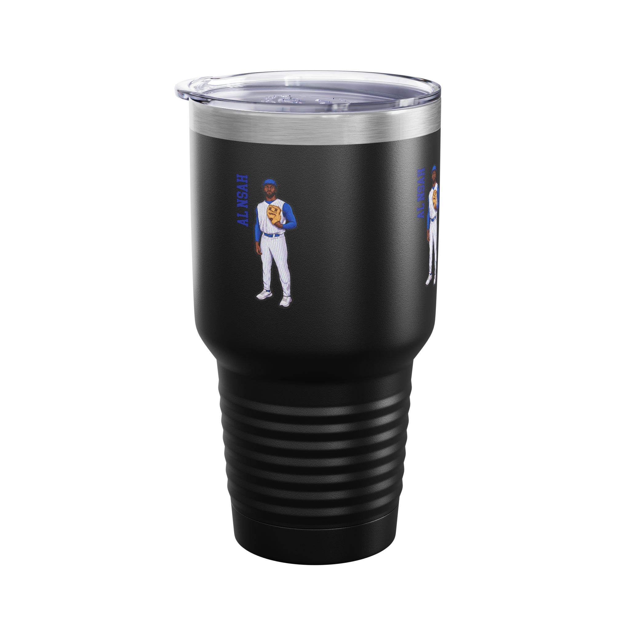 30oz Tumbler — character_name_vertical in Black