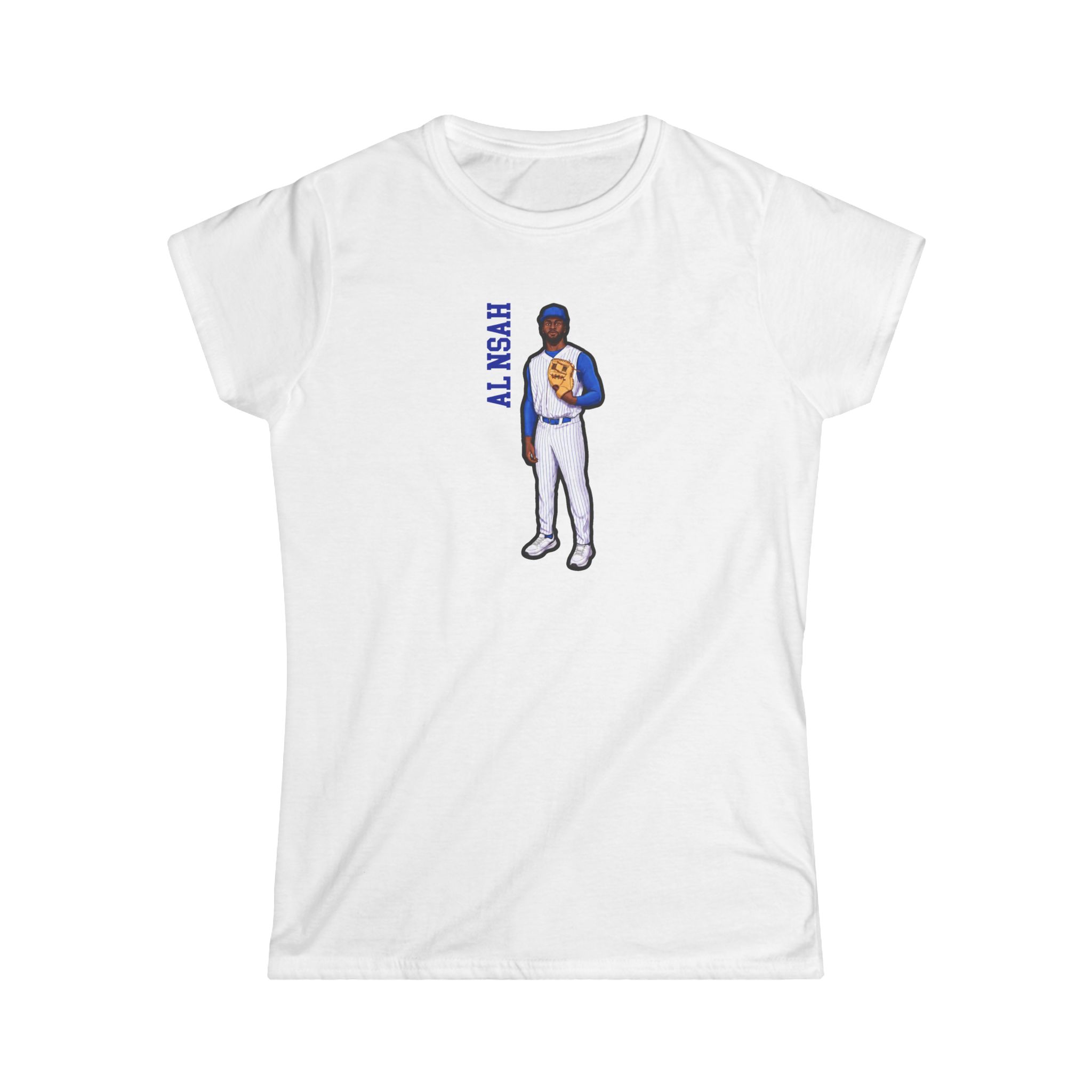 Women's Softstyle Tee — character_name_vertical in White