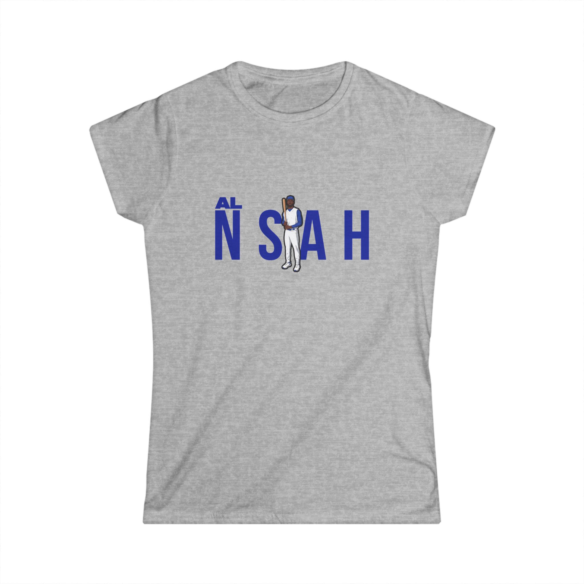 Women's Softstyle Tee — character_player_name in Grey