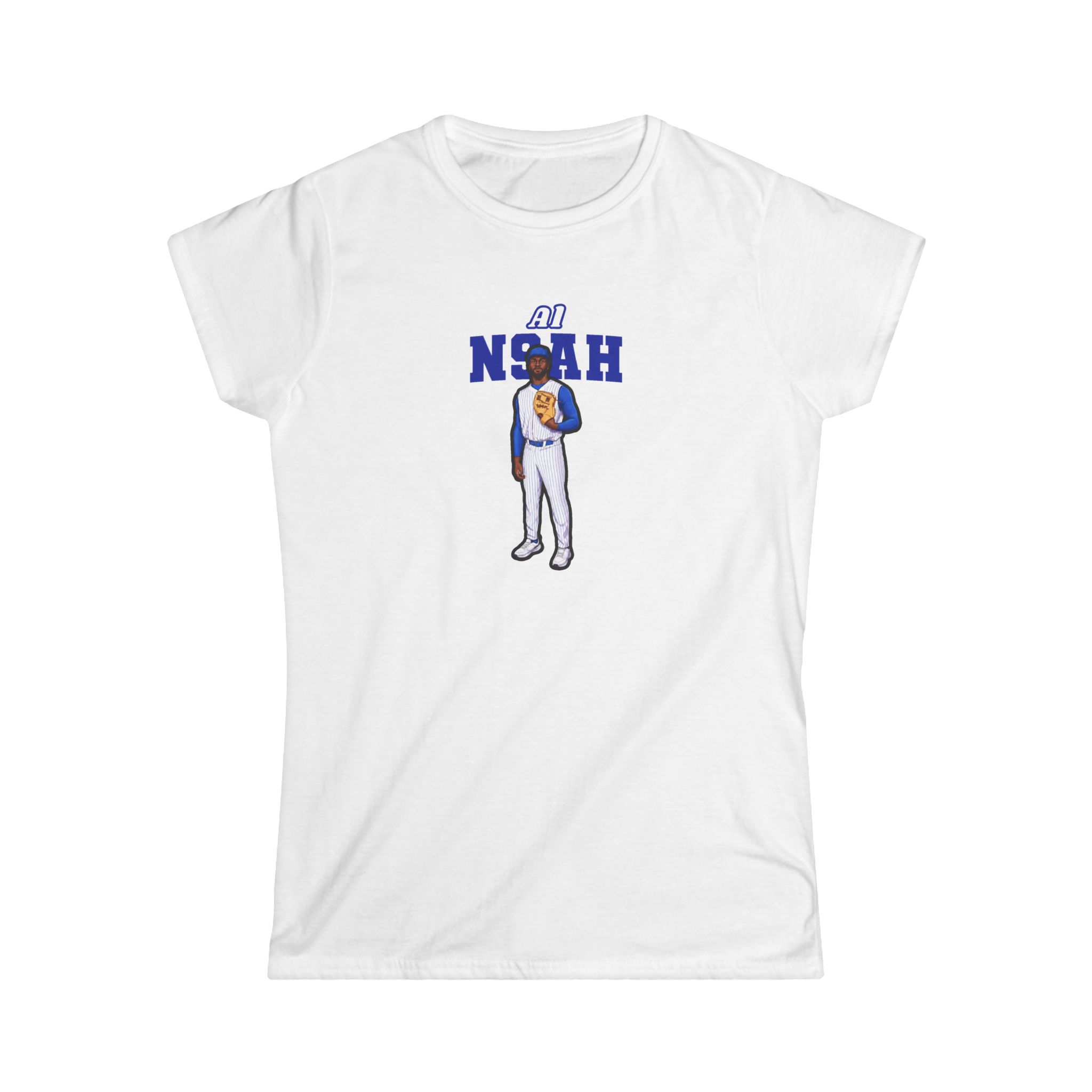 Women's Softstyle Tee — character_name_arch in White