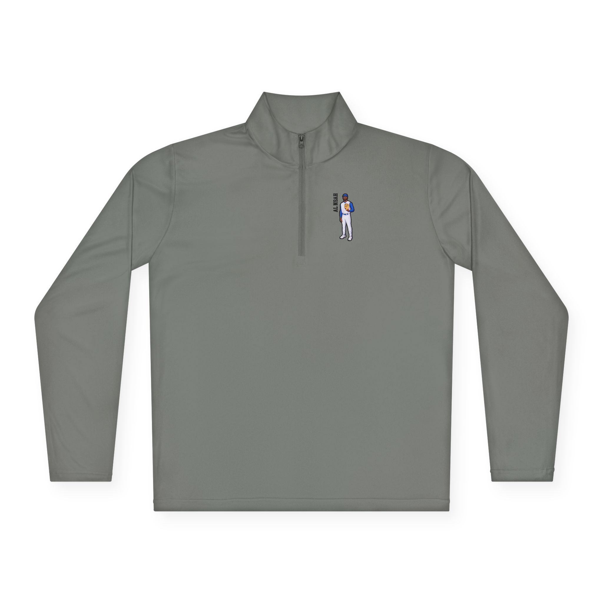 Q-Zip Pullover — character_name_vertical in Grey