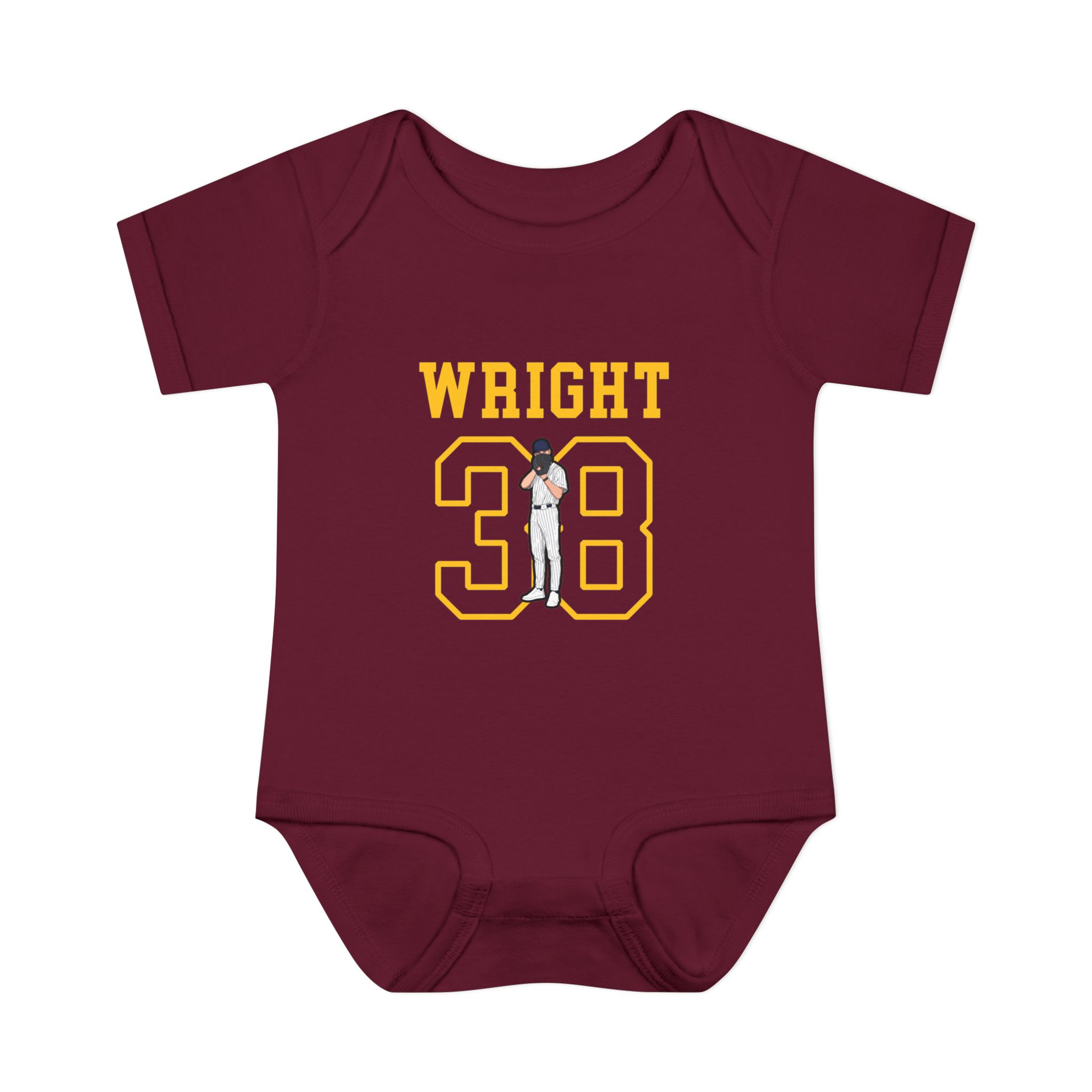 Baby Onesie — character_shirsey in Maroon