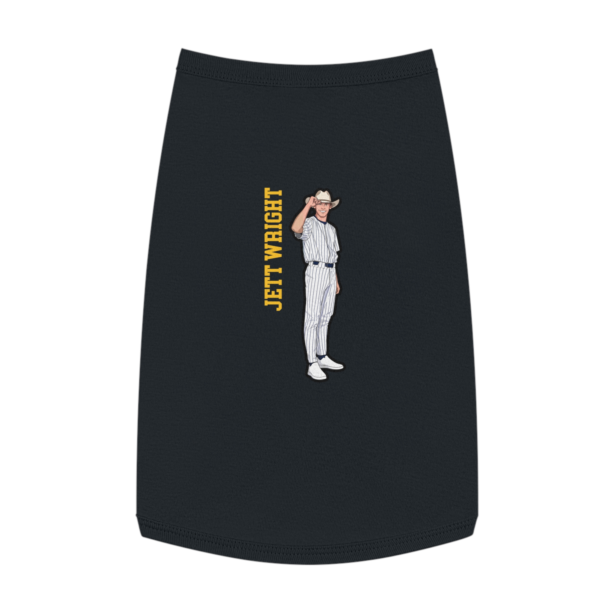 Pet Tank Top — character_name_vertical in Black
