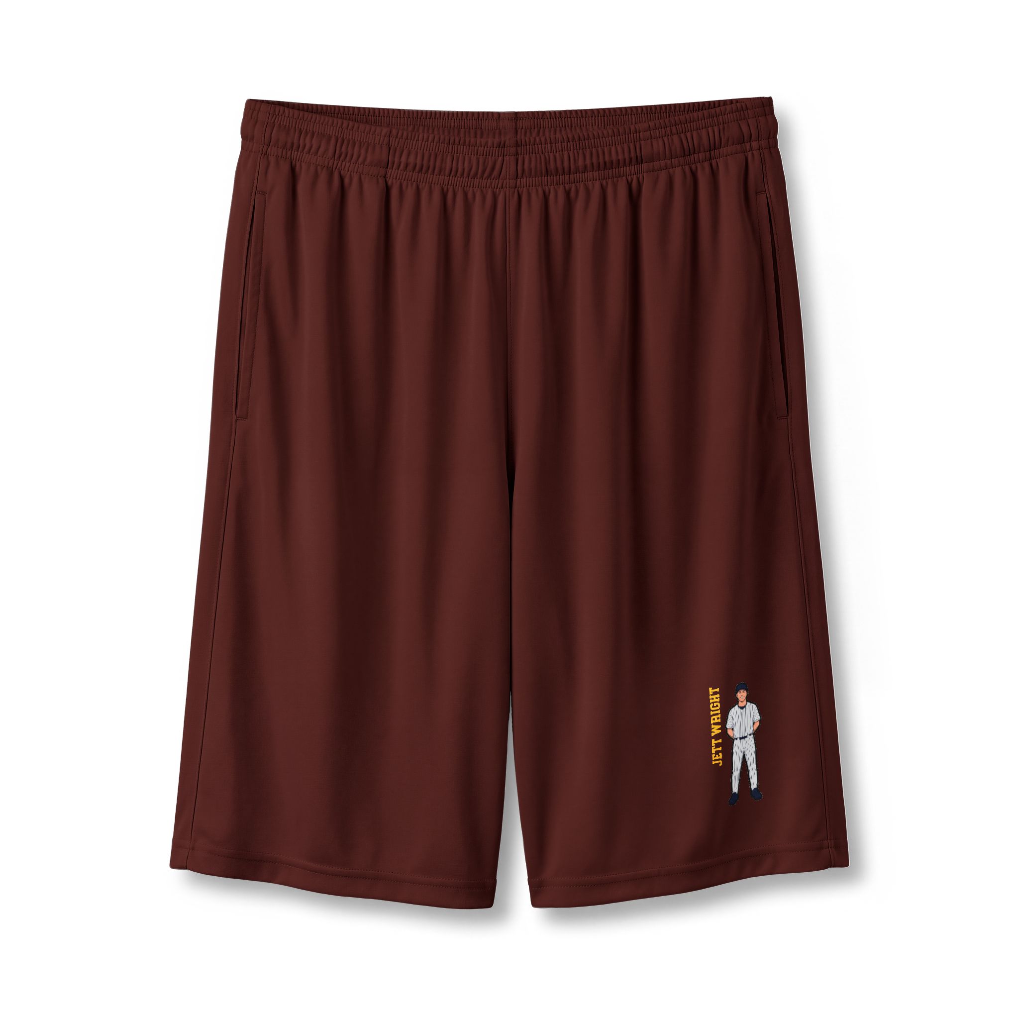 Shorts — character_name_vertical in Maroon