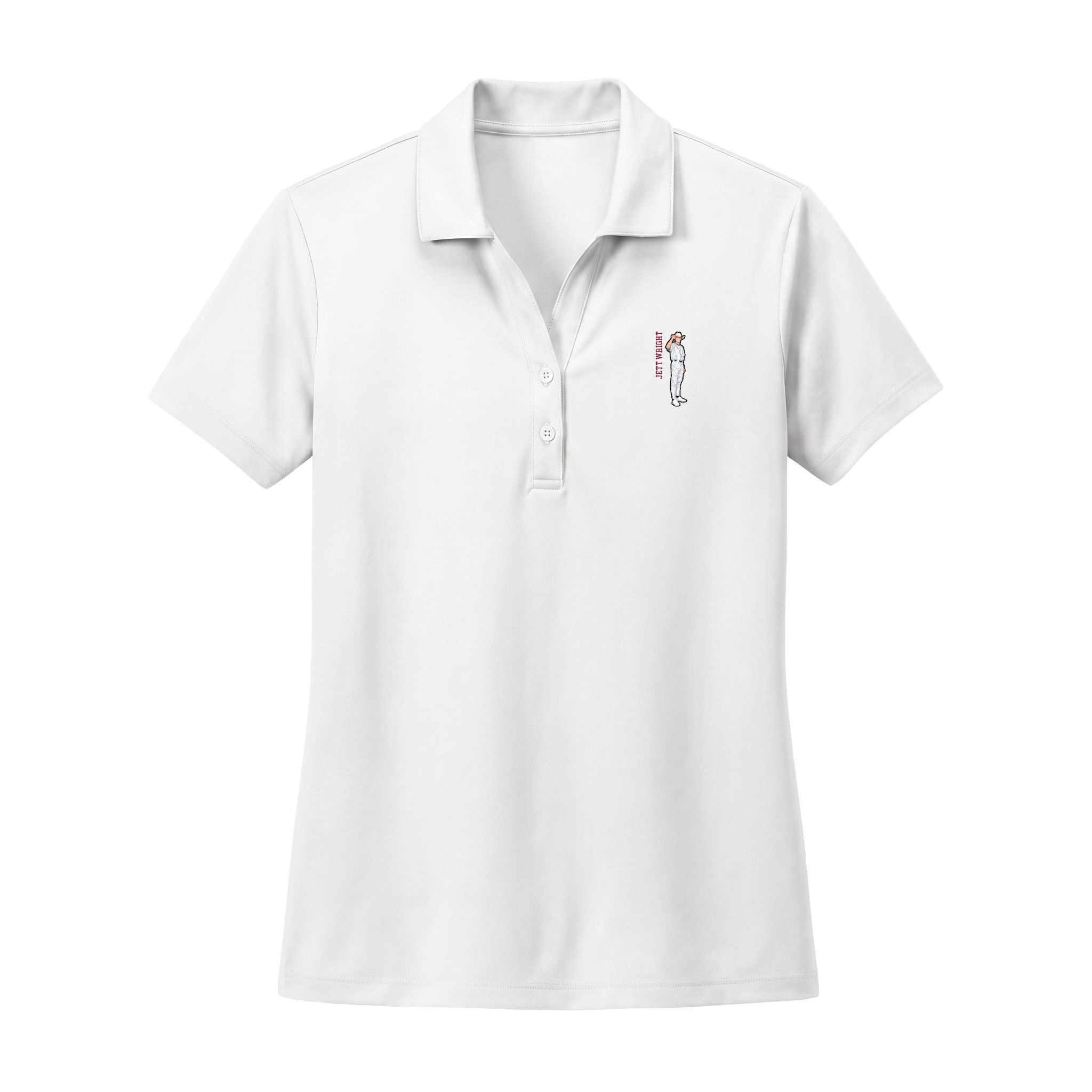 Women's Polo — character_name_vertical in White