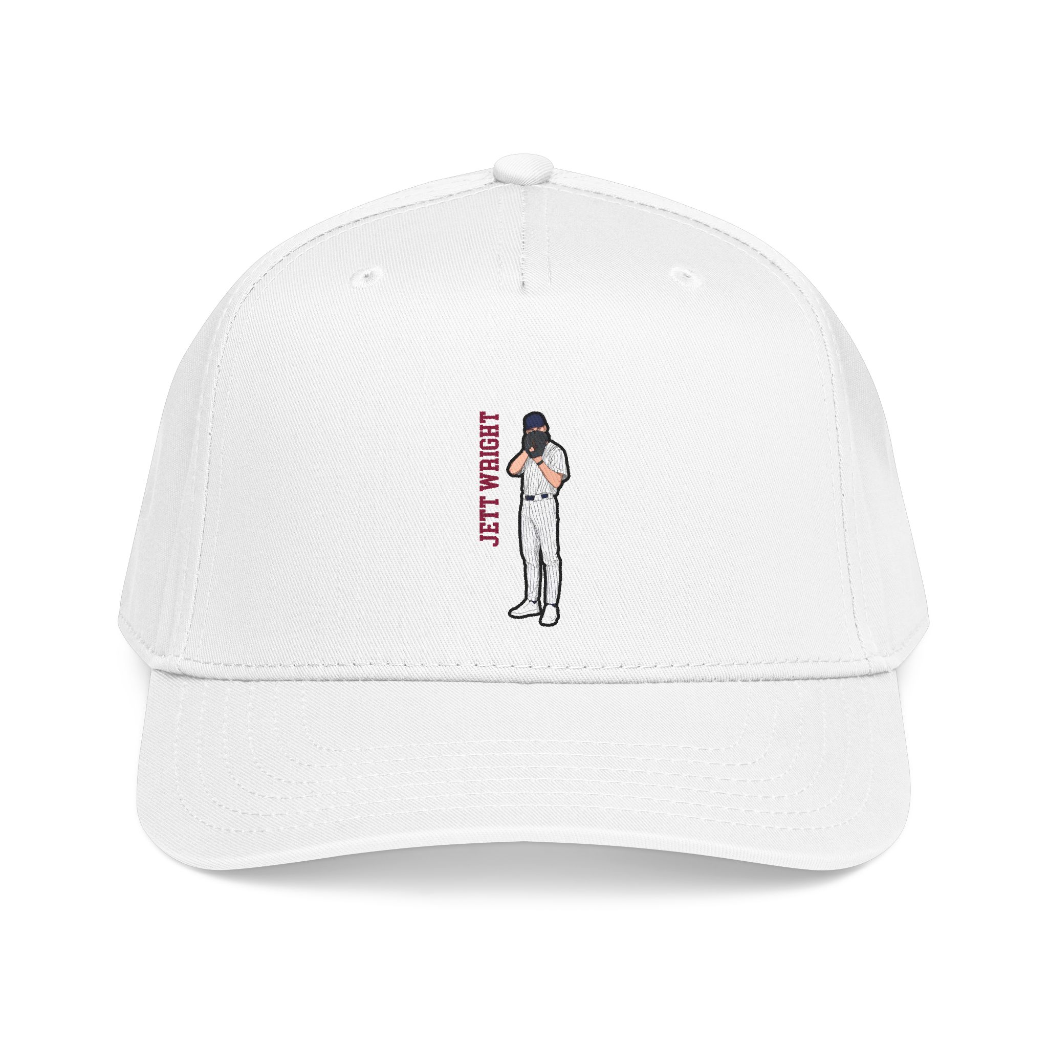 Baseball Cap — character_name_vertical in White