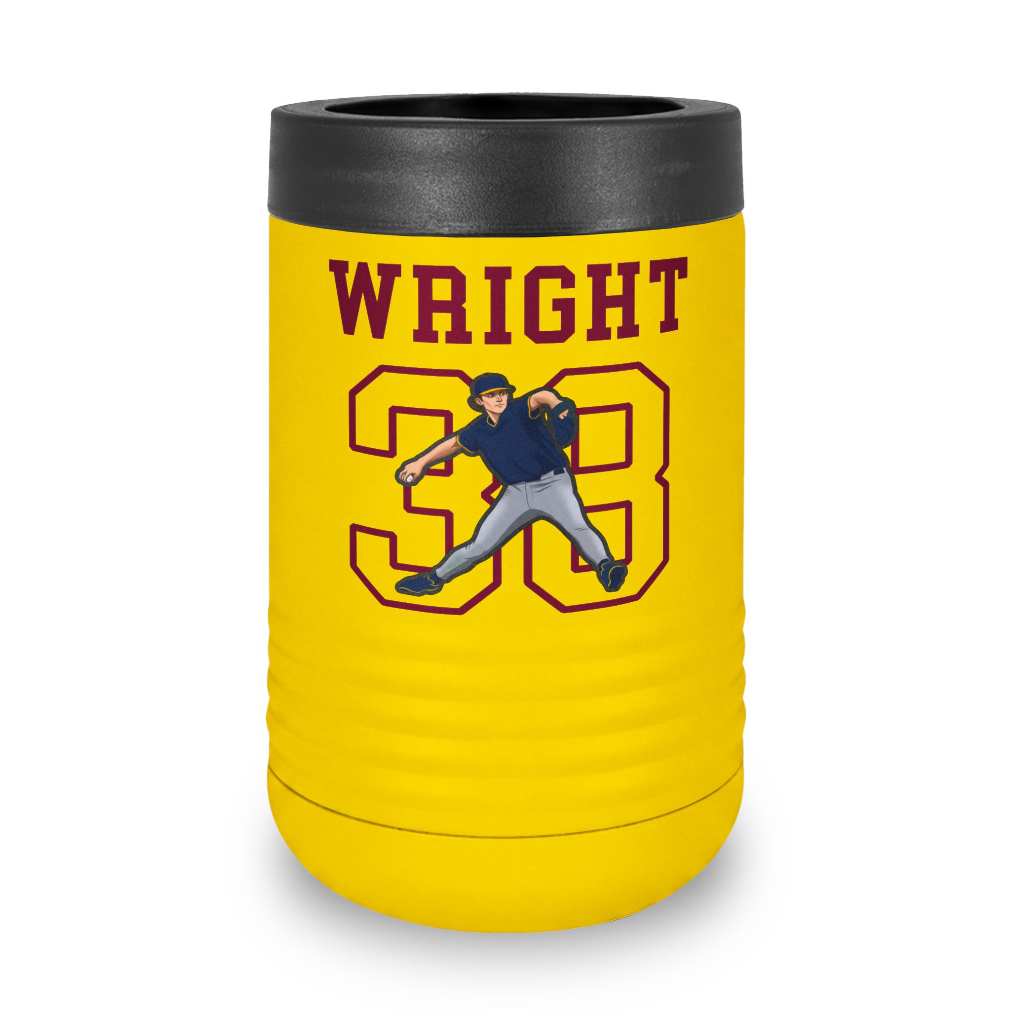 Stainless Can Cooler — character_shirsey in Yellow