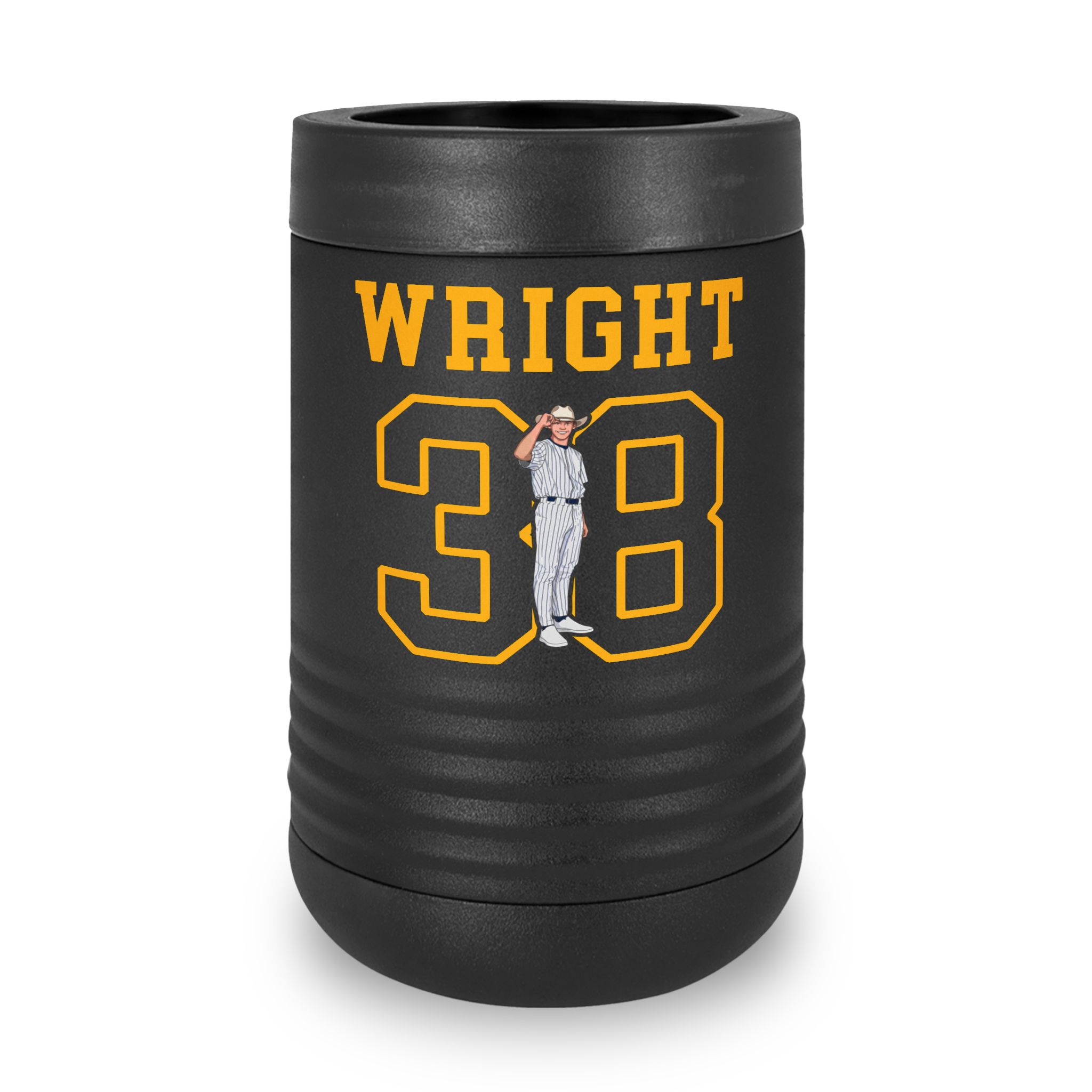 Stainless Can Cooler — character_shirsey in Black