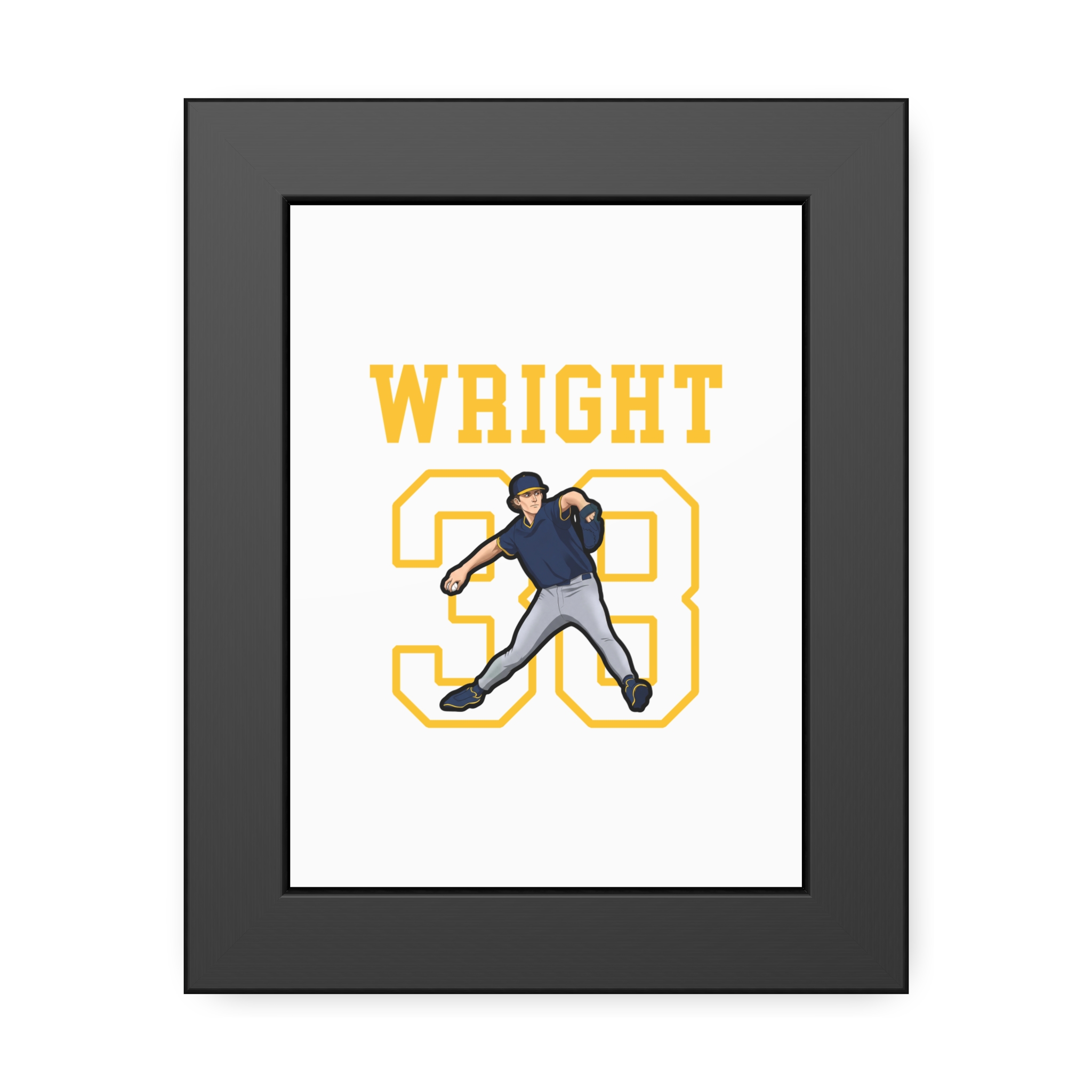 Framed Poster — character_shirsey in Black