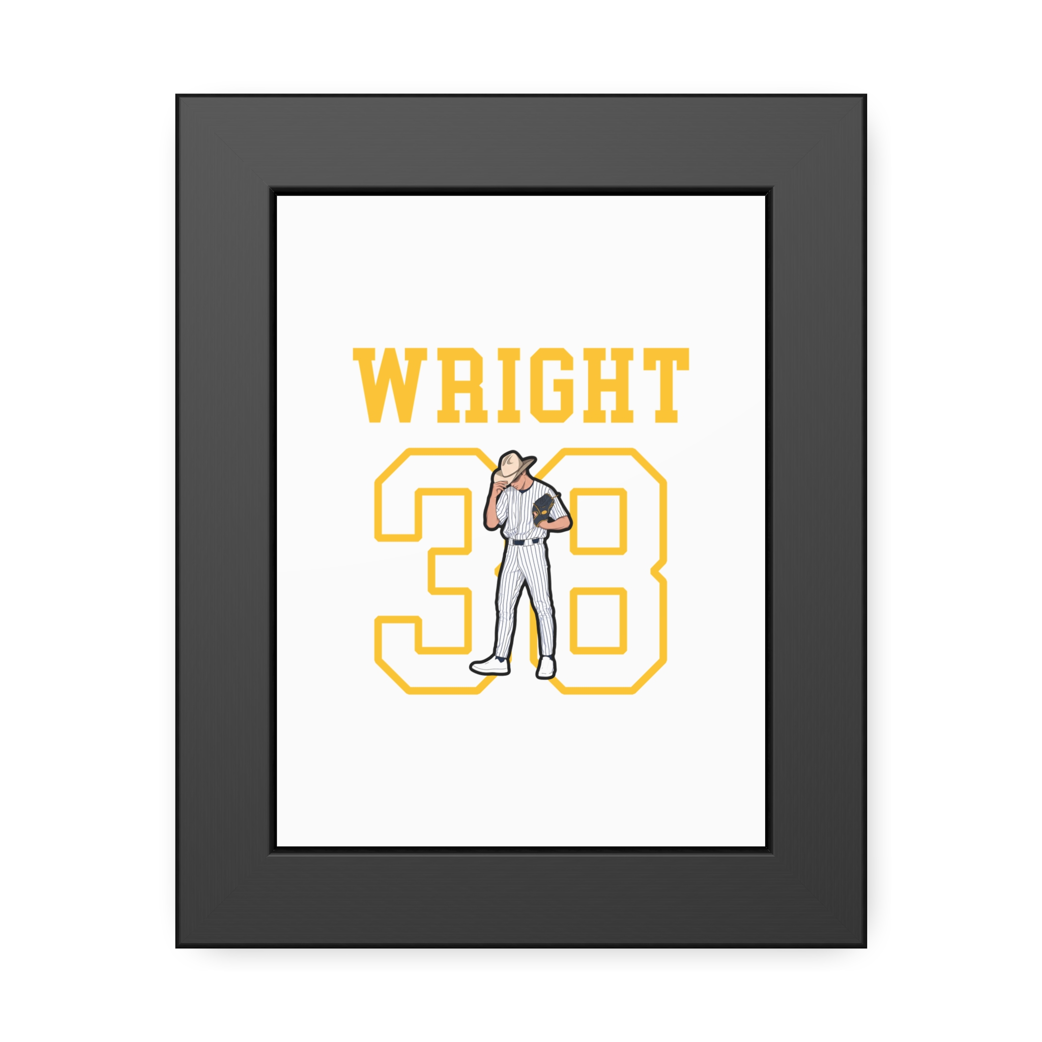 Framed Poster — character_shirsey in Black