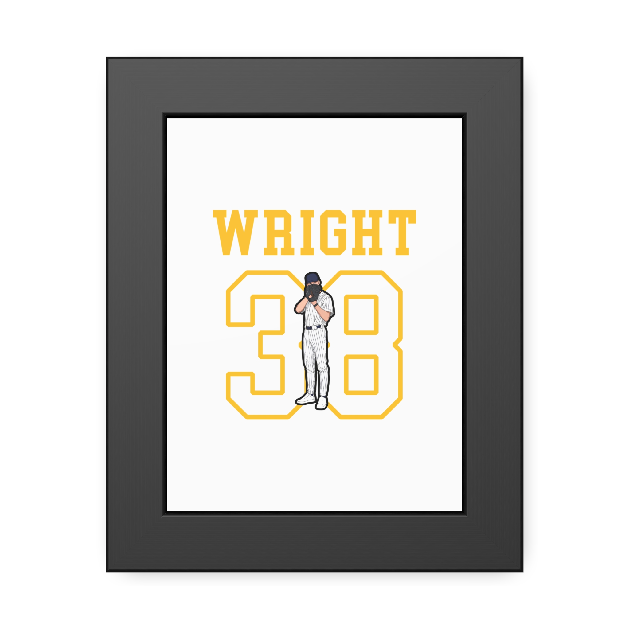 Framed Poster — character_shirsey in Black