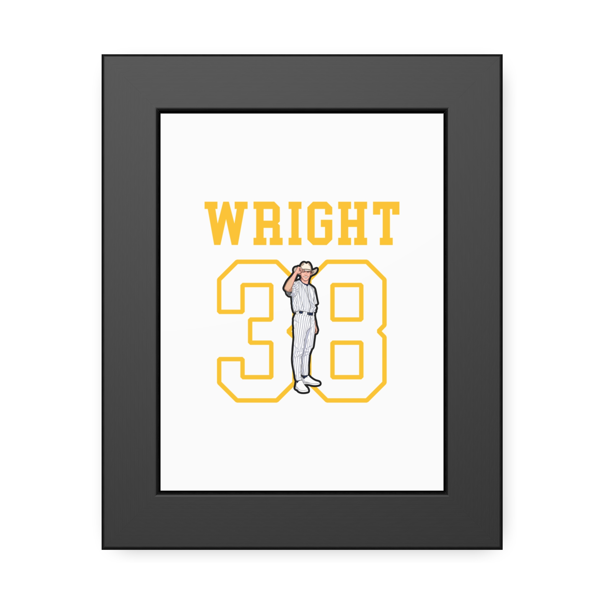Framed Poster — character_shirsey in Black