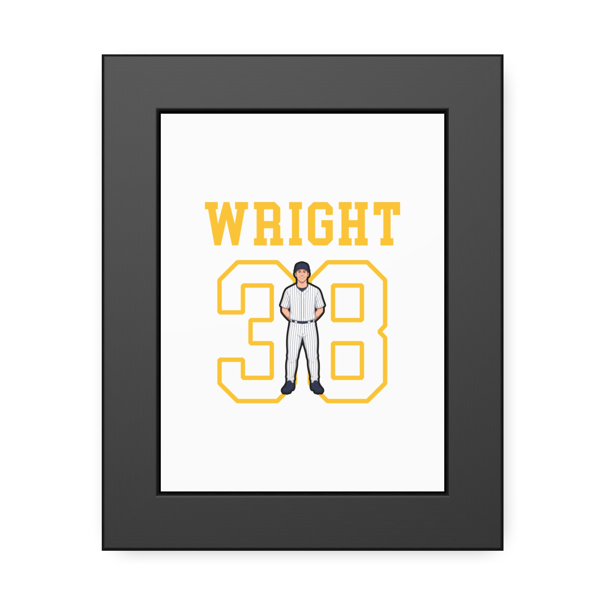 Framed Poster — character_shirsey in Black