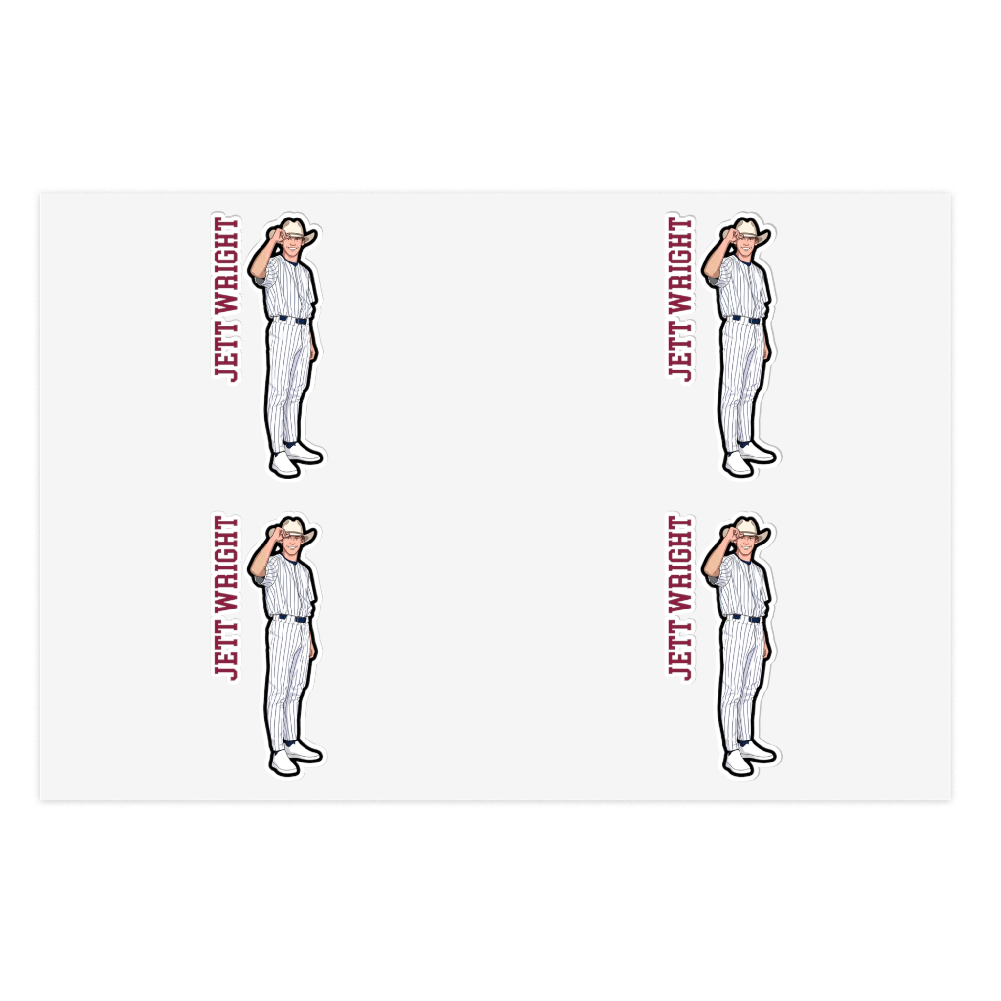 Sticker Sheet — character_name_vertical in Classic