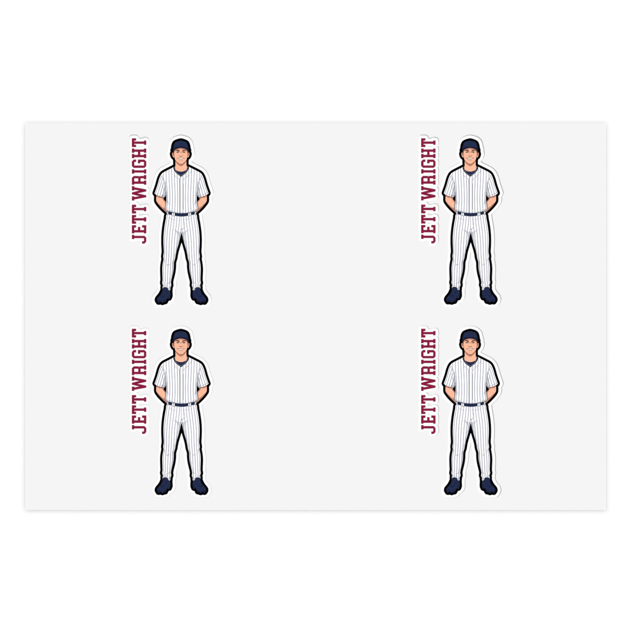 Sticker Sheet — character_name_vertical in Classic