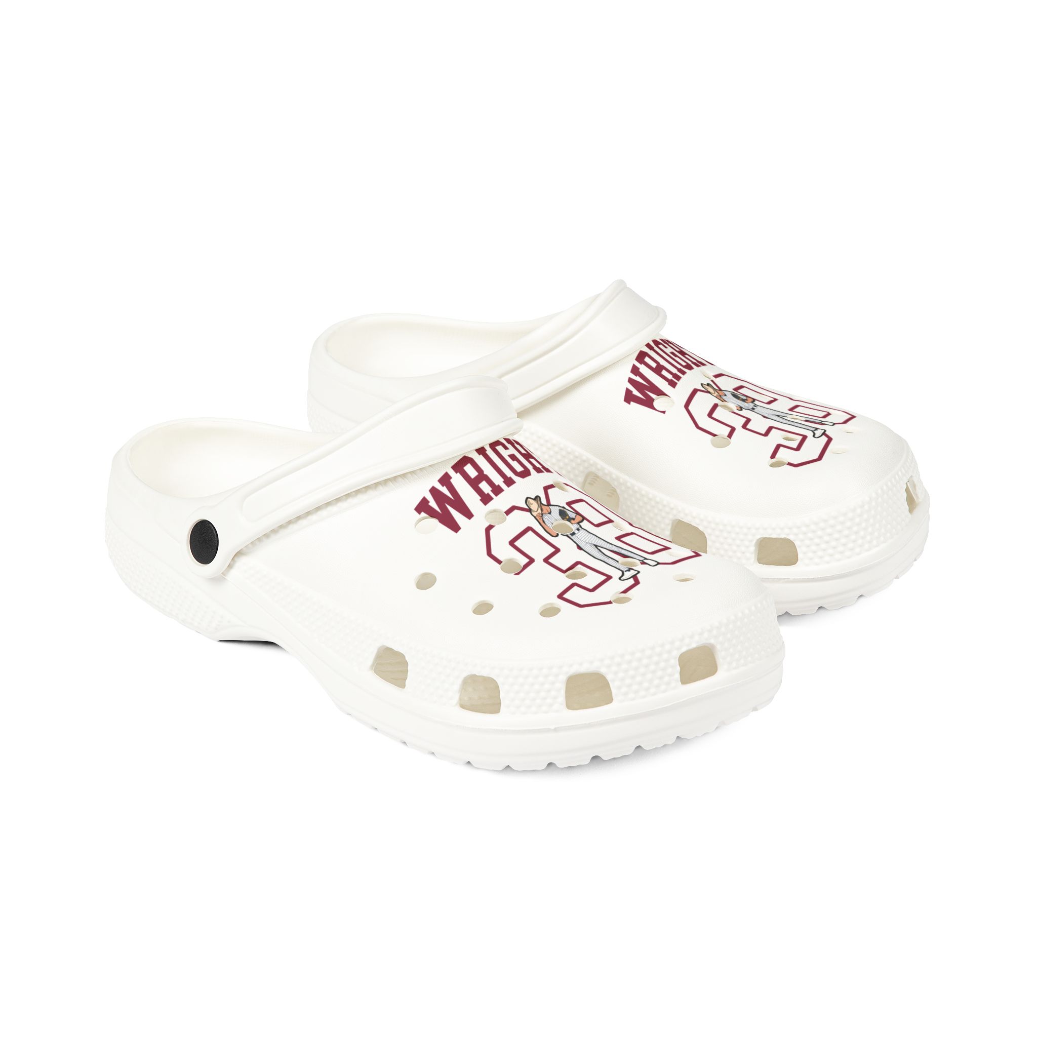 Rubber Clogs — character_shirsey in White