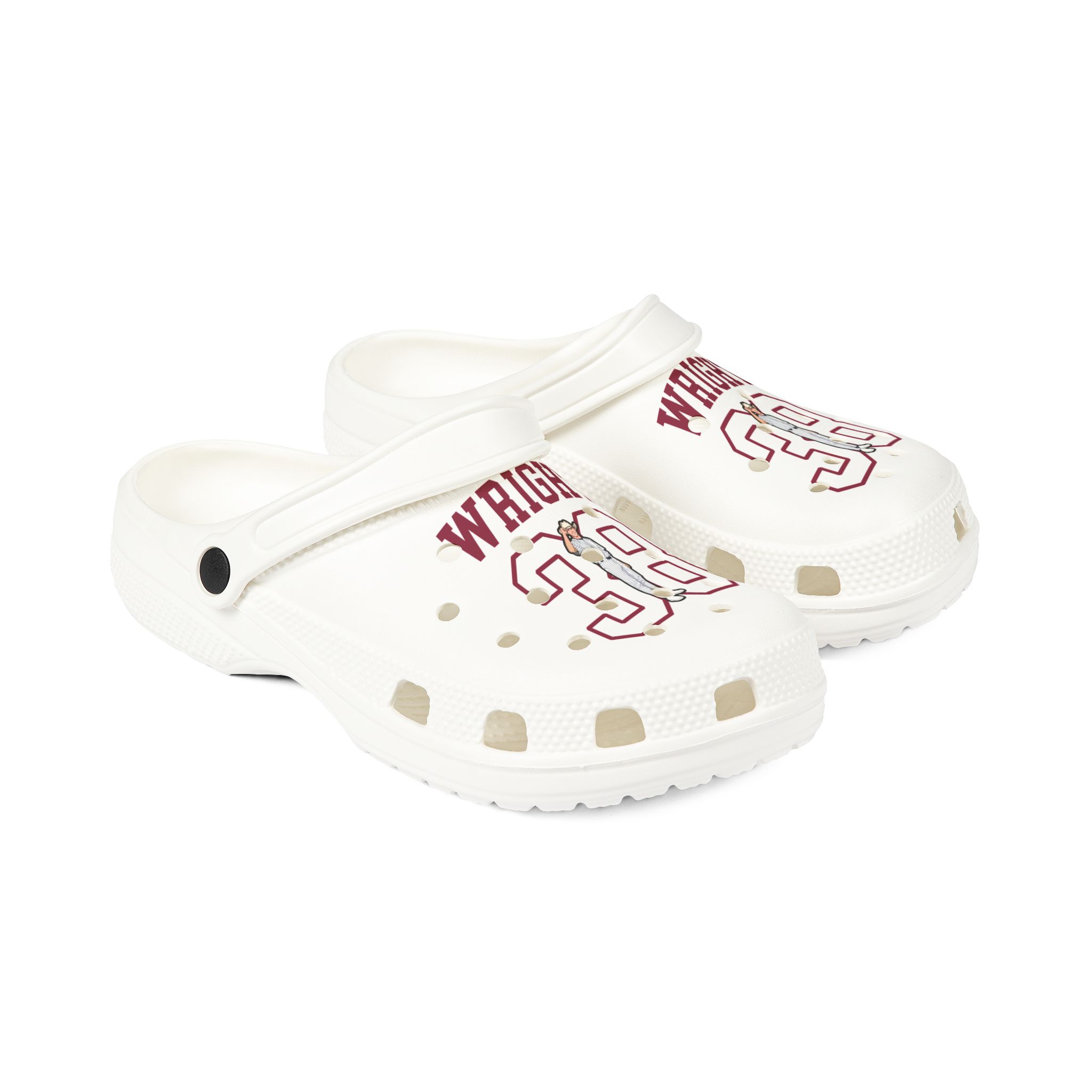 Rubber Clogs — character_shirsey in White