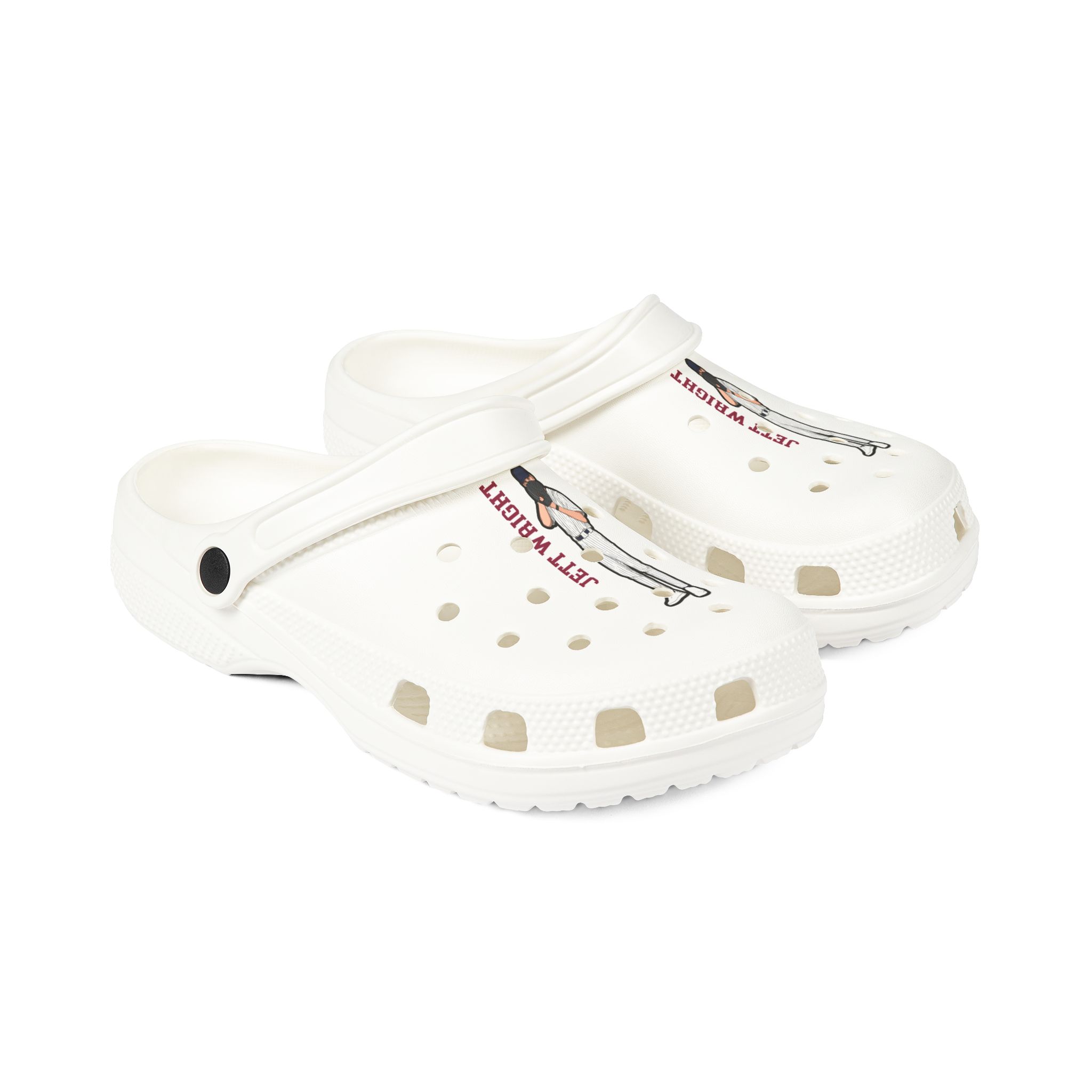 Rubber Clogs — character_name_vertical in White