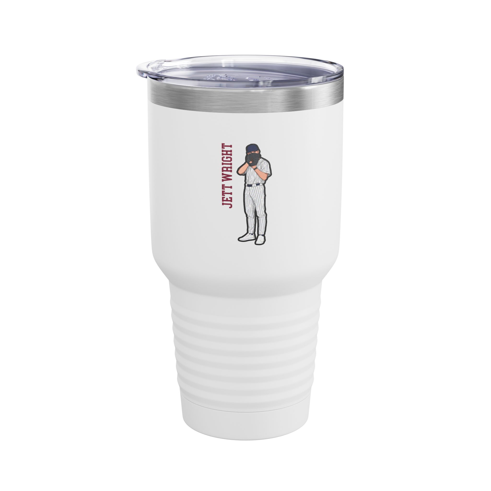 30oz Tumbler — character_name_vertical in White
