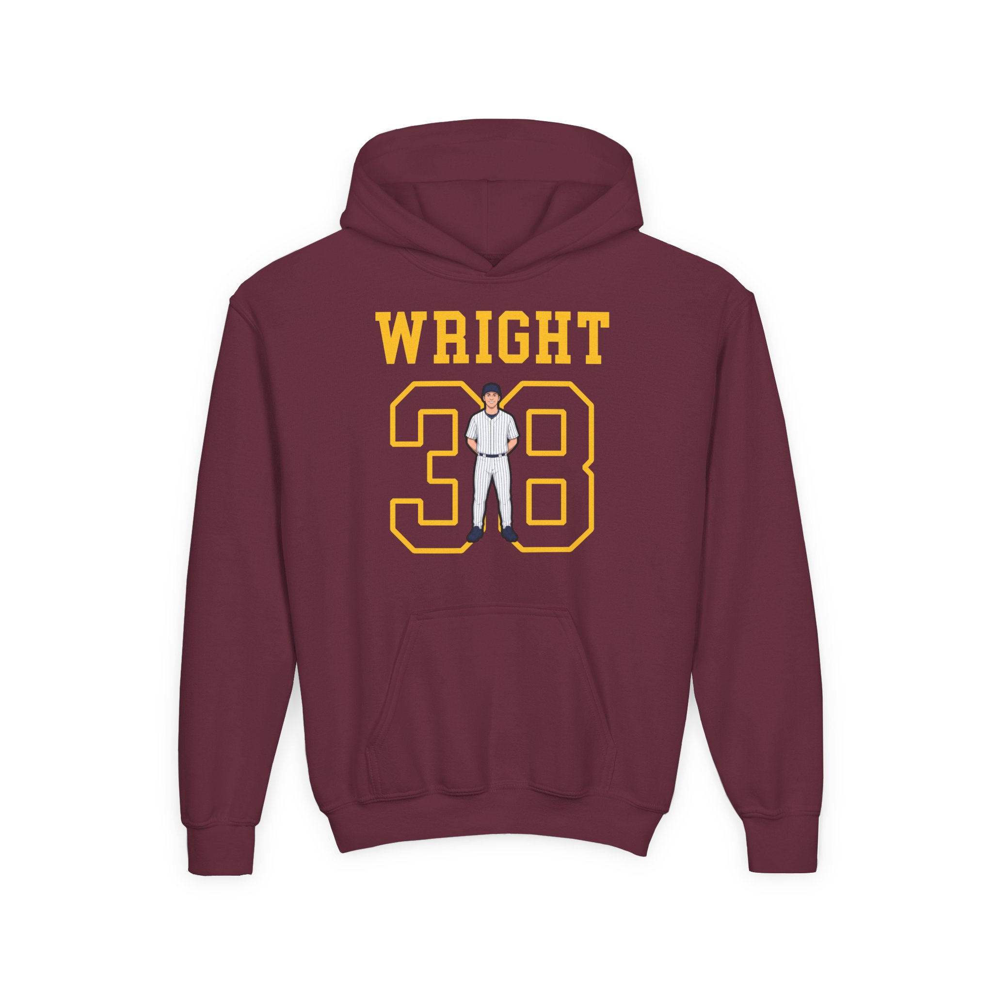 Youth Hoodie — character_shirsey in Maroon