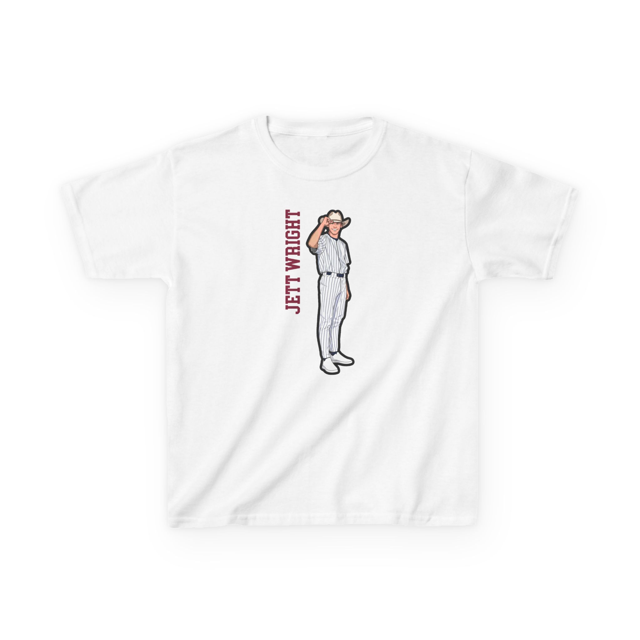 Youth Tee — character_name_vertical in White