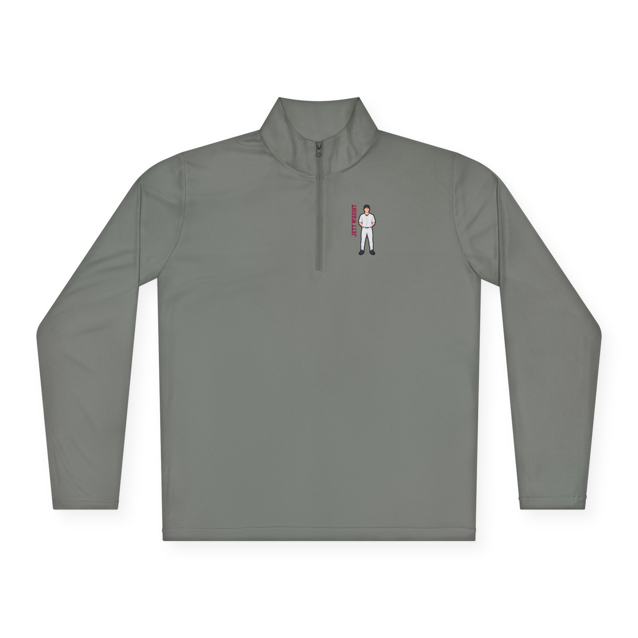 Q-Zip Pullover — character_name_vertical in Grey