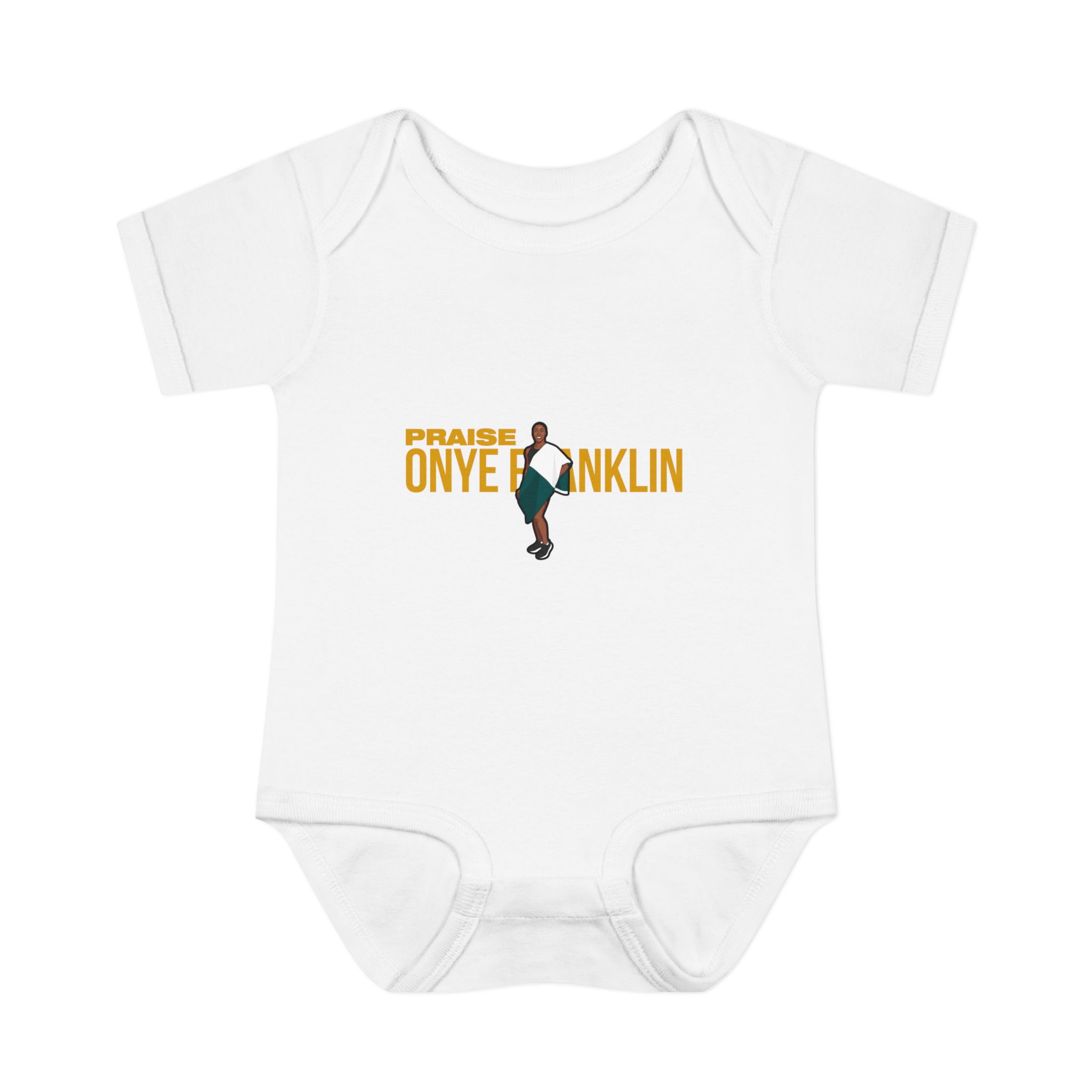 Baby Onesie — character_player_name in White