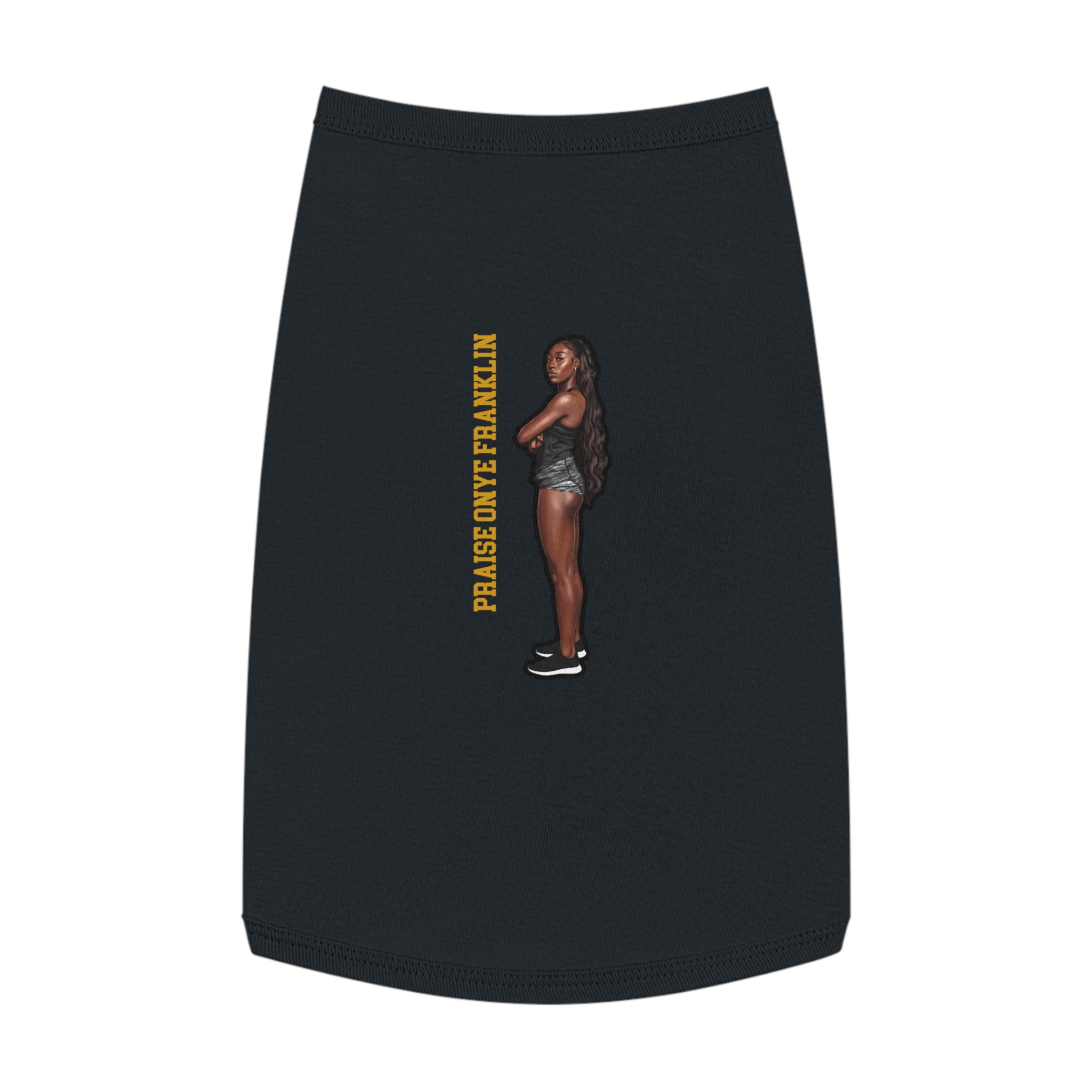 Pet Tank Top — character_name_vertical in White