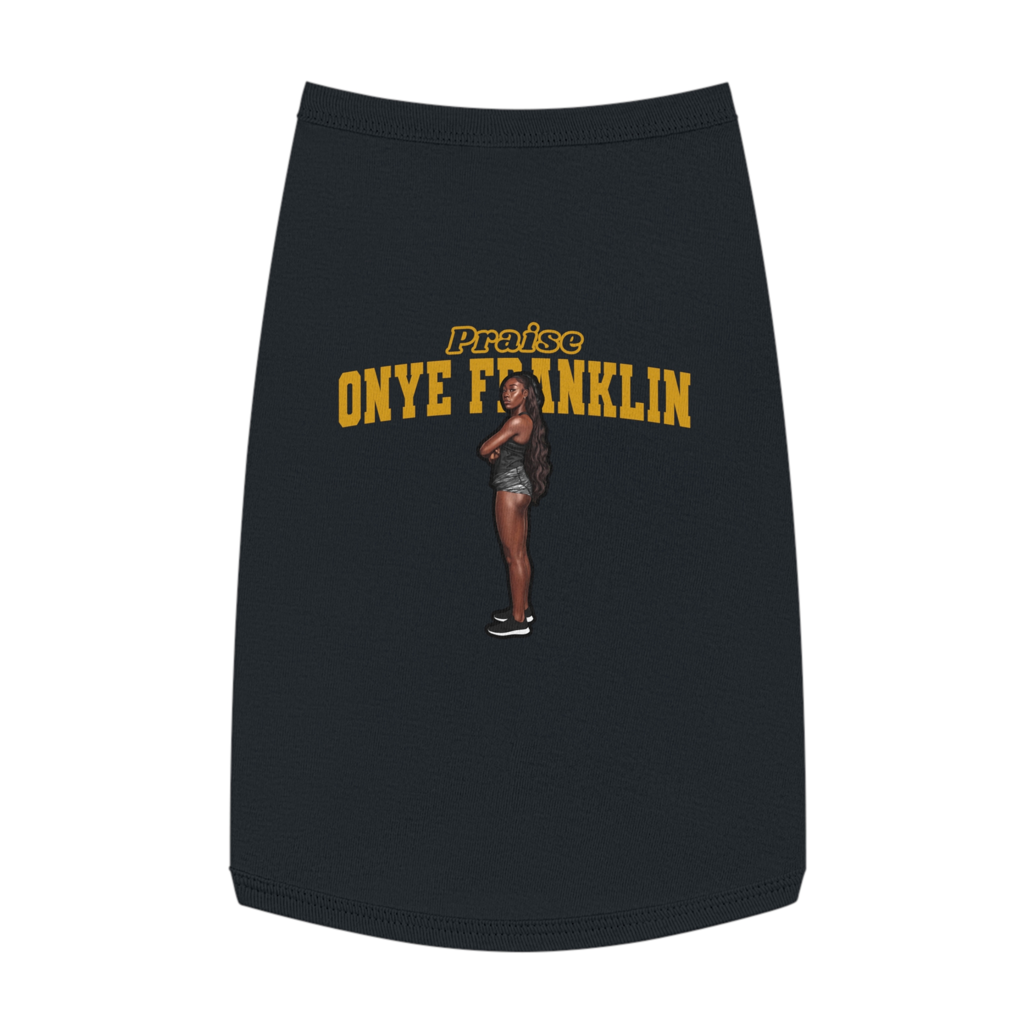 Pet Tank Top — character_name_arch in Black