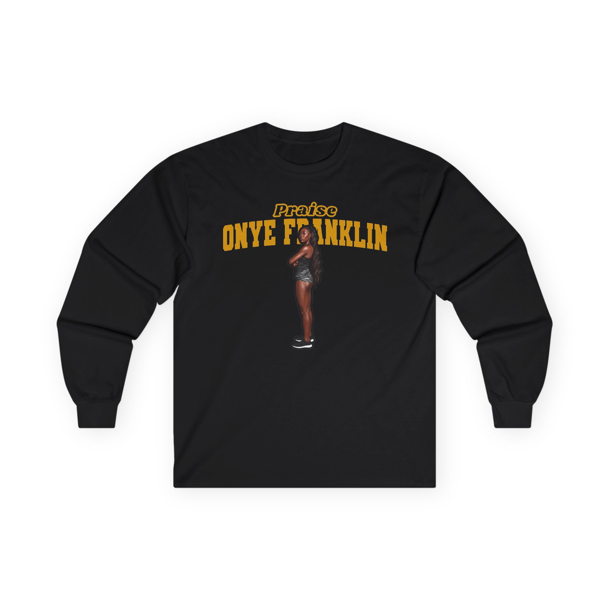 Long Sleeve Tee — character_name_arch in Black