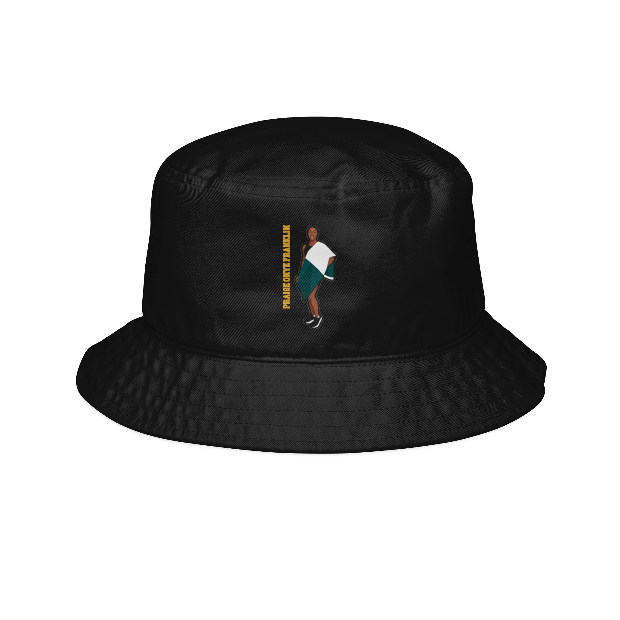 Bucket Hat — character_name_vertical in Black