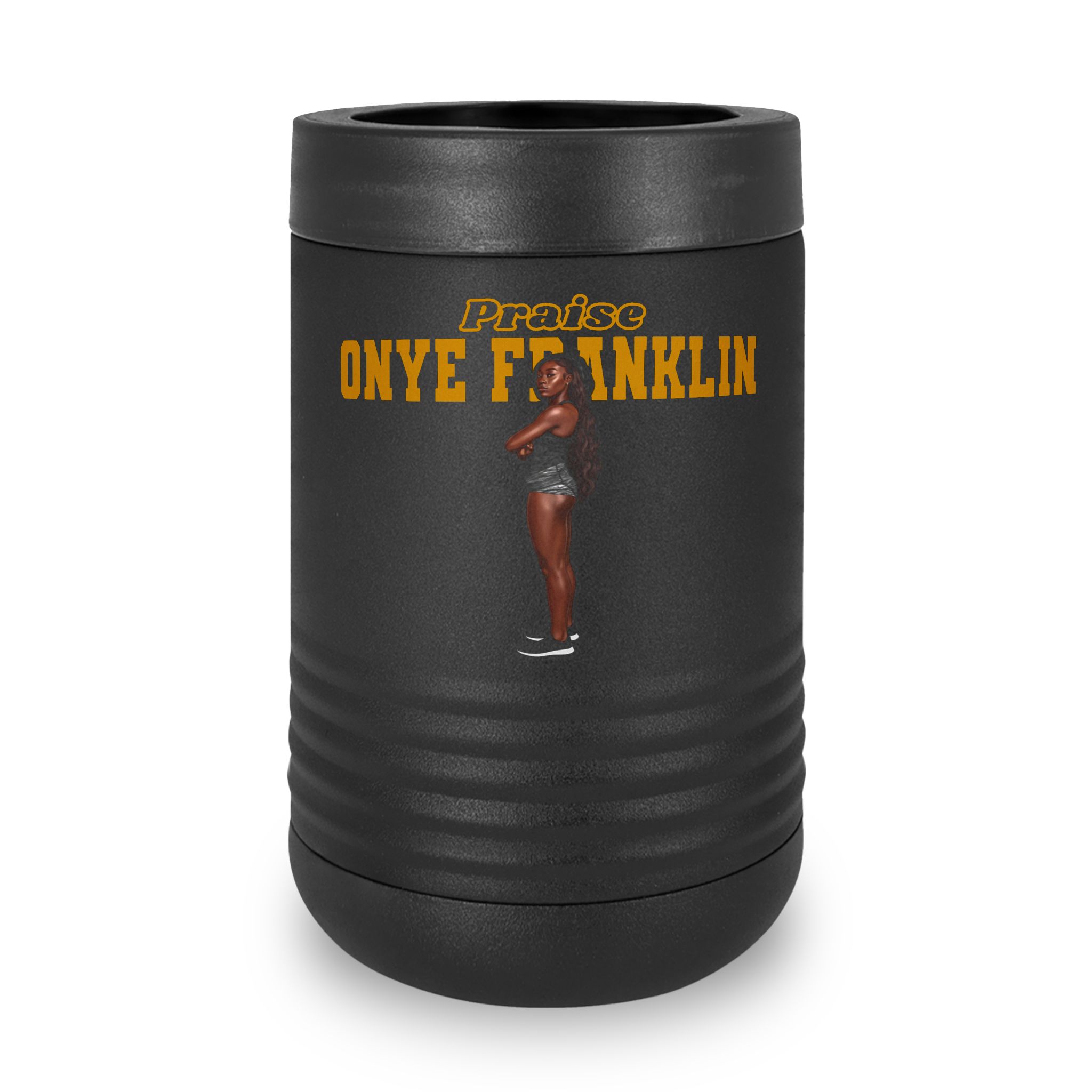 Stainless Can Cooler — character_name_arch in Black