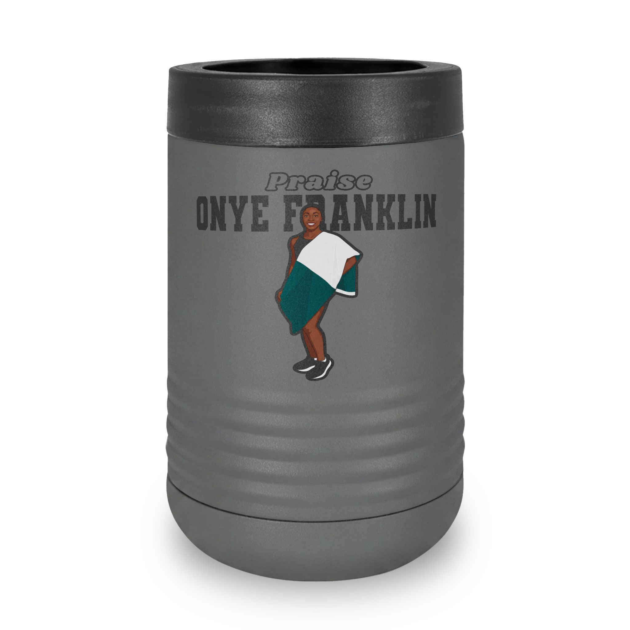 Stainless Can Cooler — character_name_arch in Grey