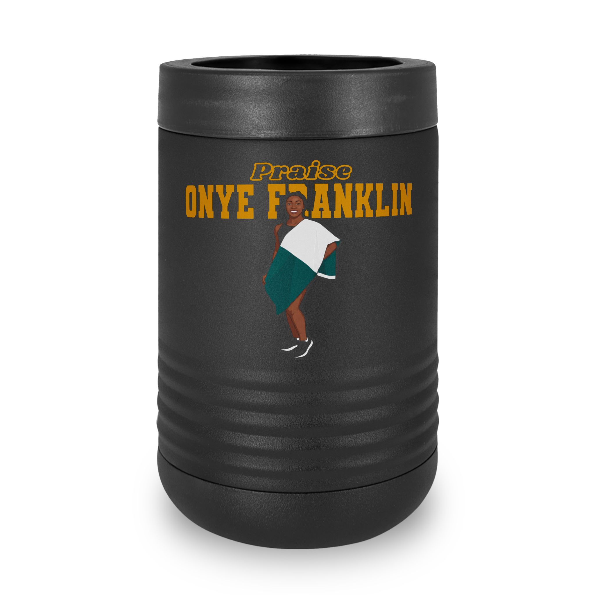 Stainless Can Cooler — character_name_arch in Black