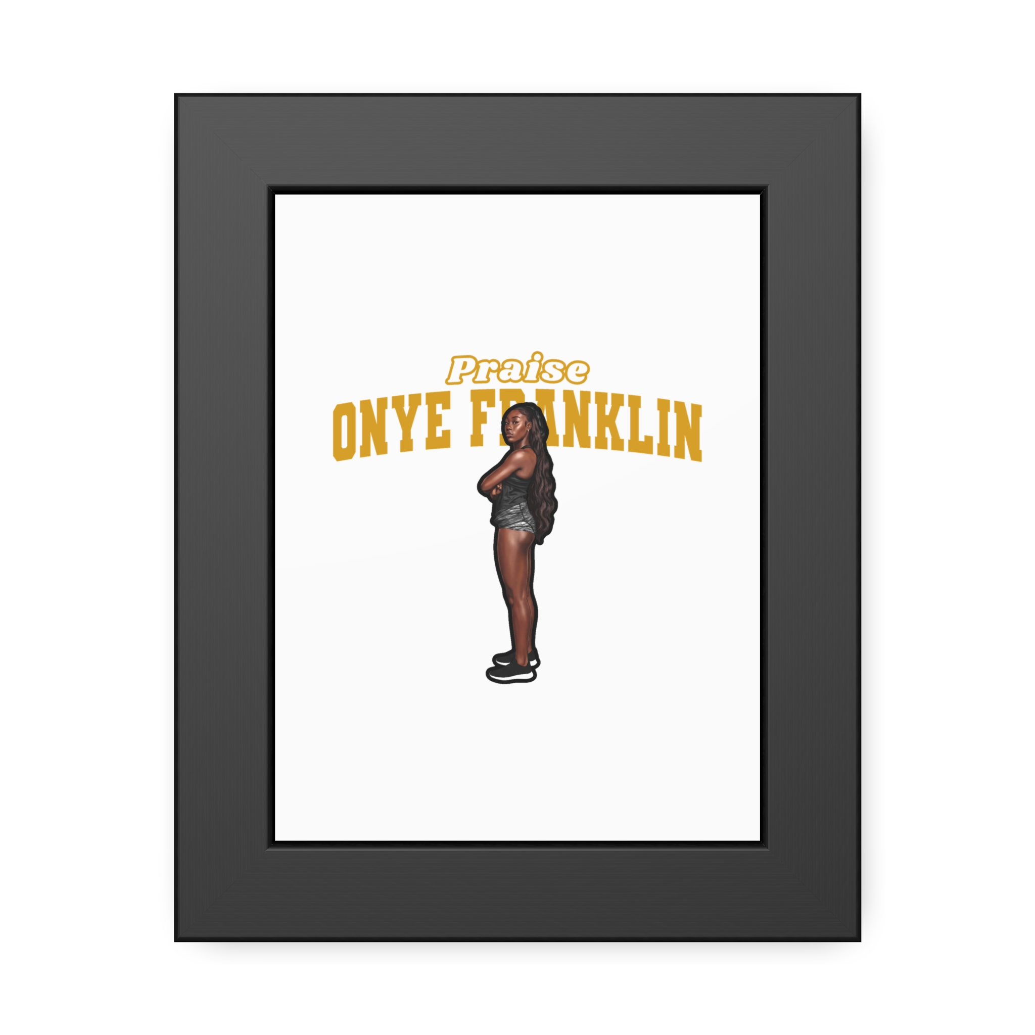 Framed Poster — character_name_arch in Black