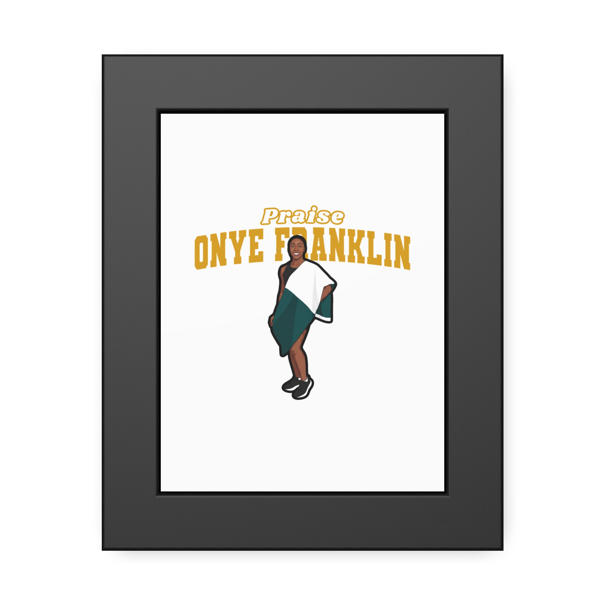 Framed Poster — character_name_arch in Black