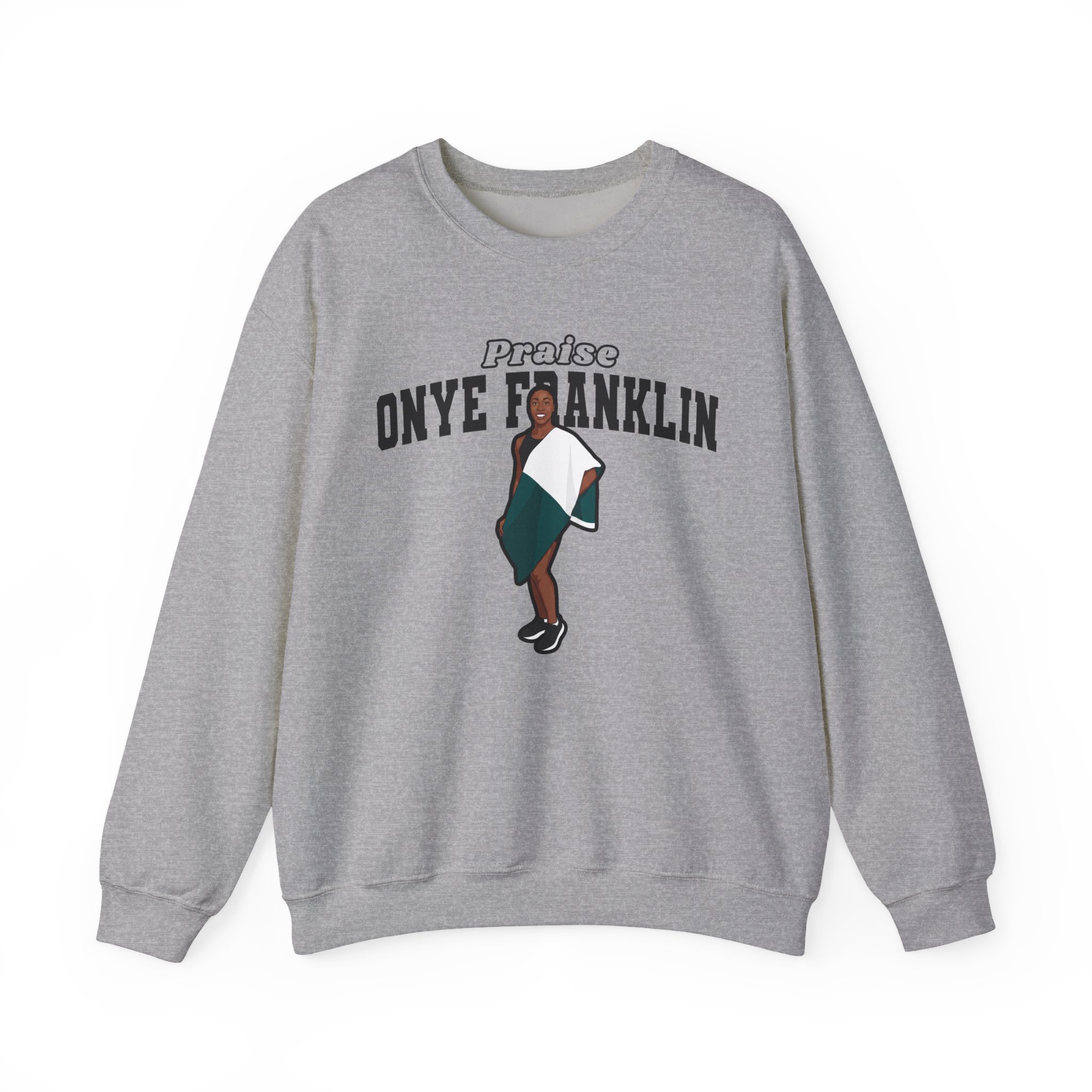 Crewneck Sweatshirt — character_name_arch in Grey