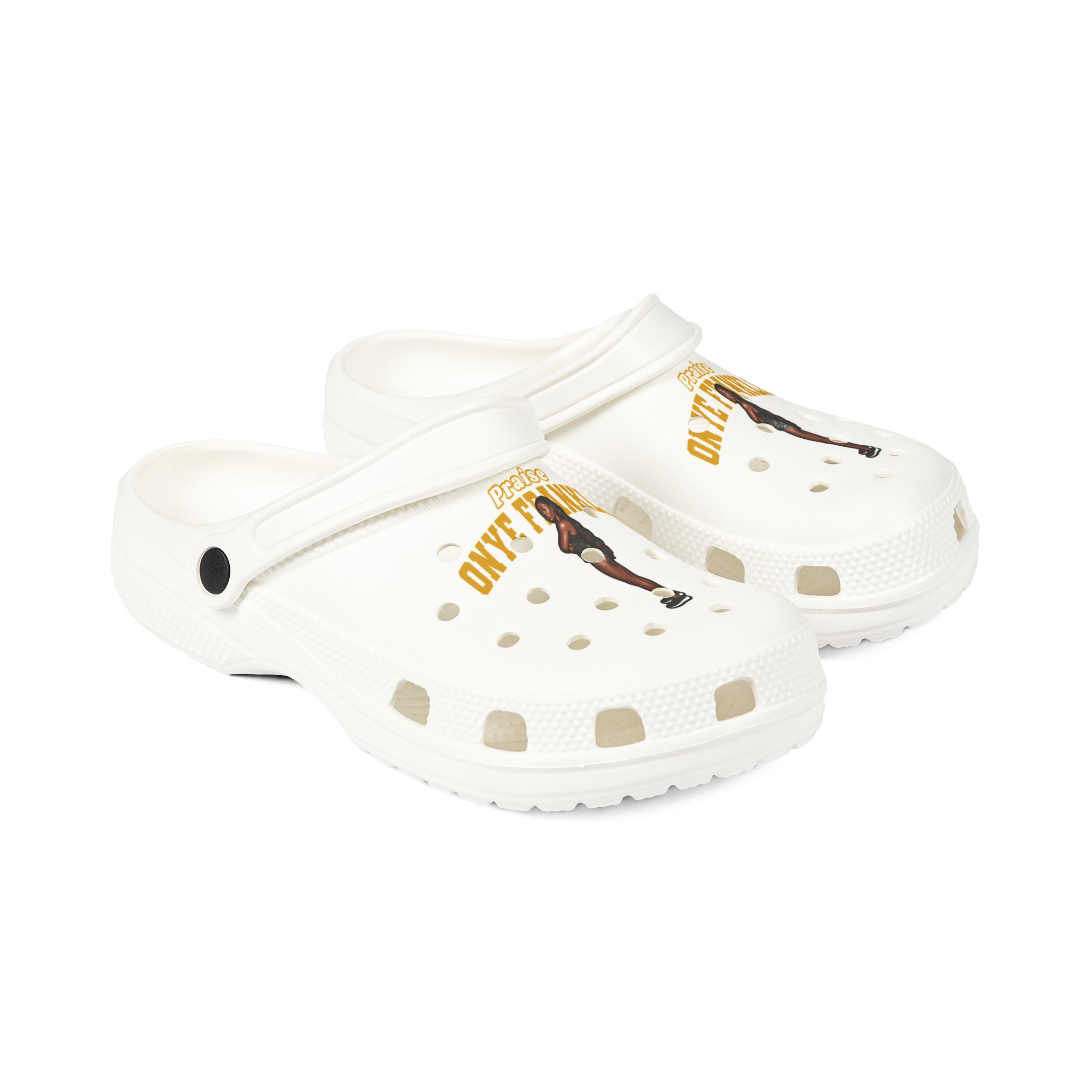 Rubber Clogs — character_name_arch in White