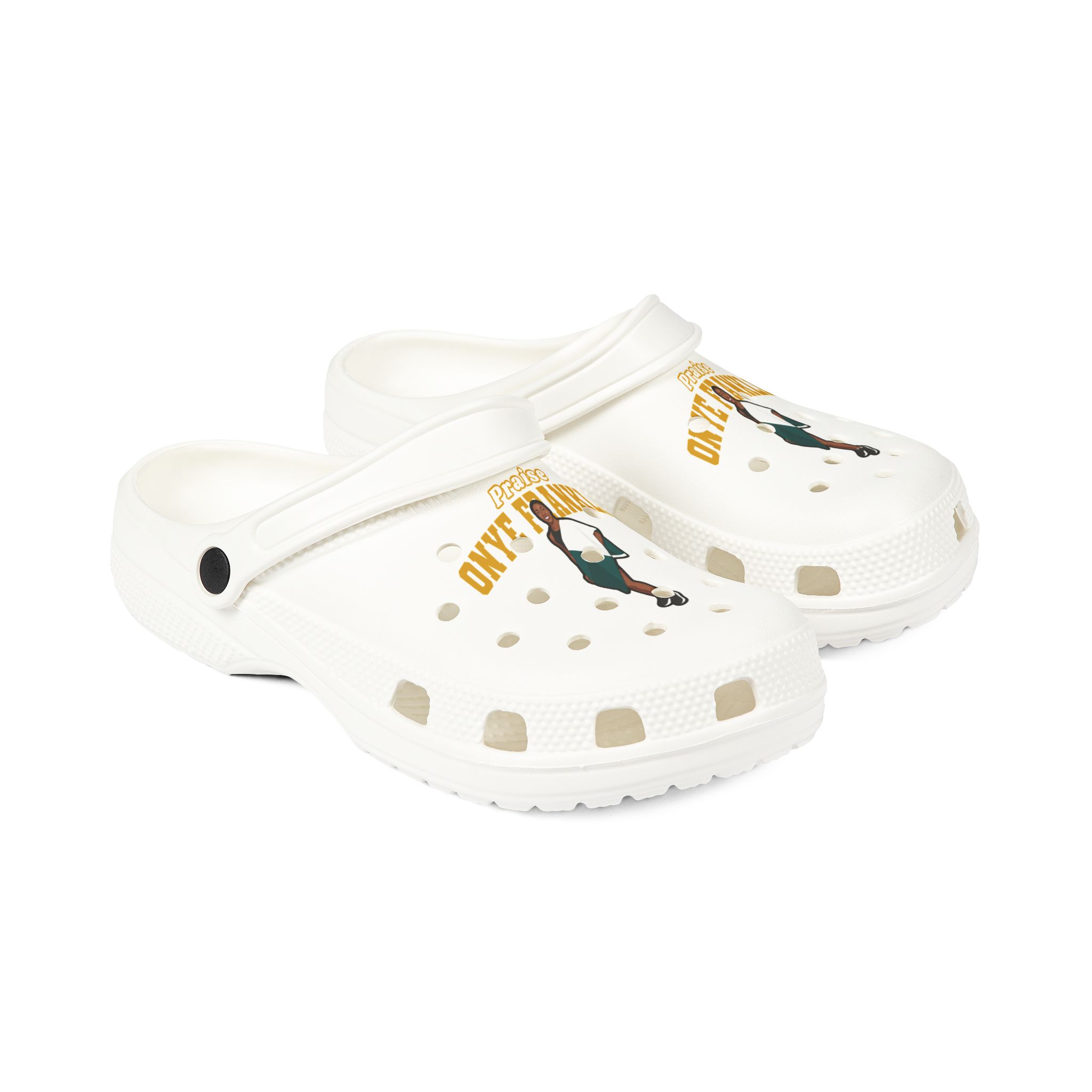 Rubber Clogs — character_name_arch in White
