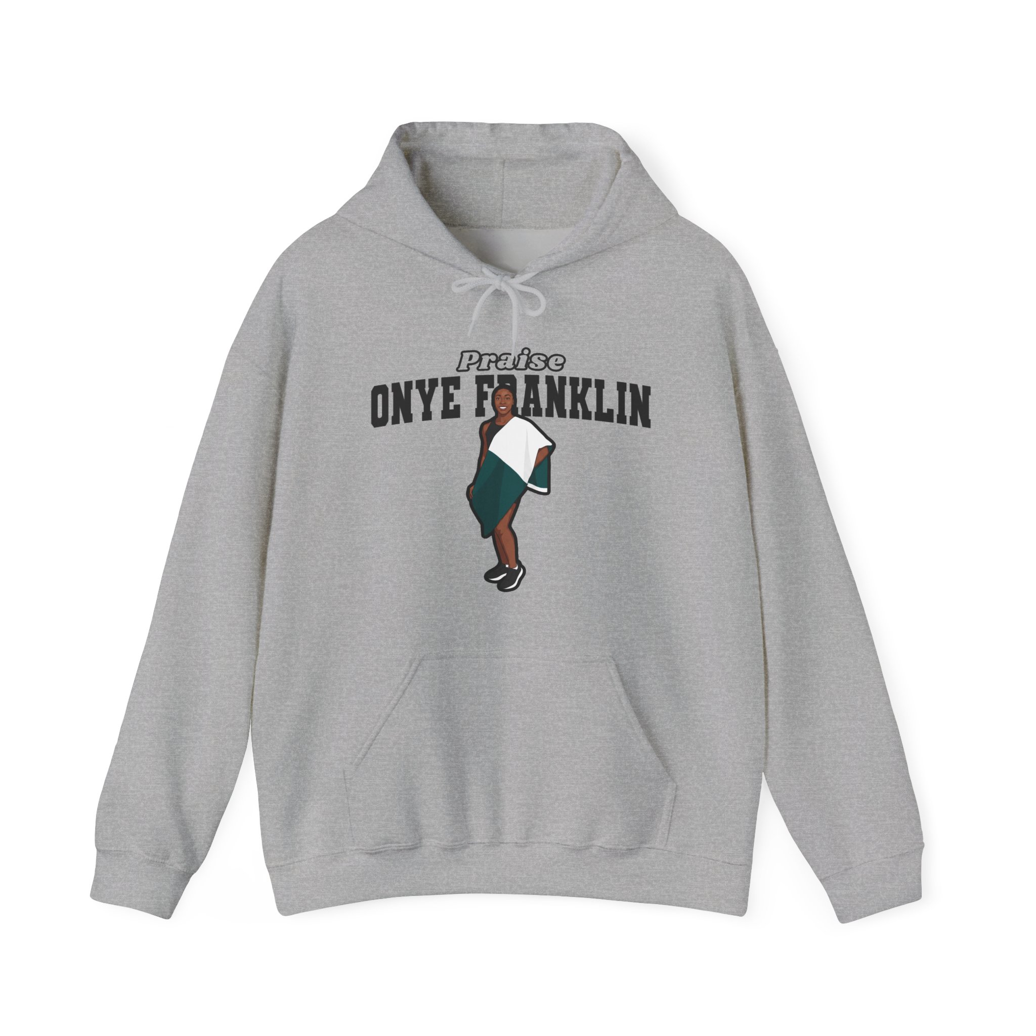 Hoodie — character_name_arch in Grey