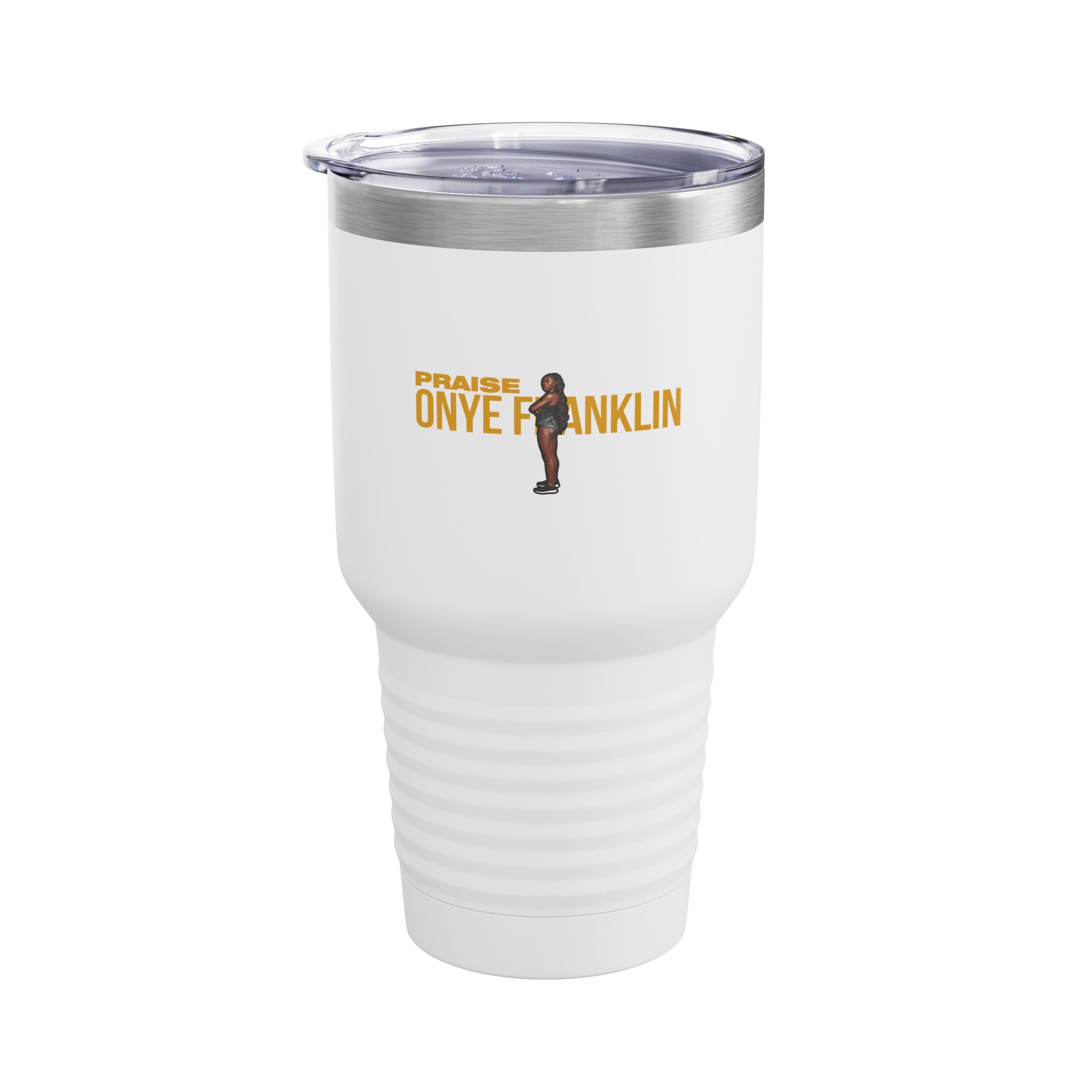 30oz Tumbler — character_player_name in White