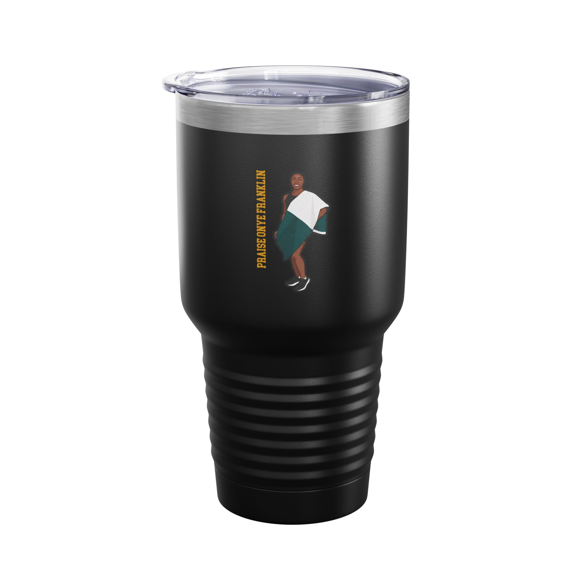 30oz Tumbler — character_name_vertical in Black