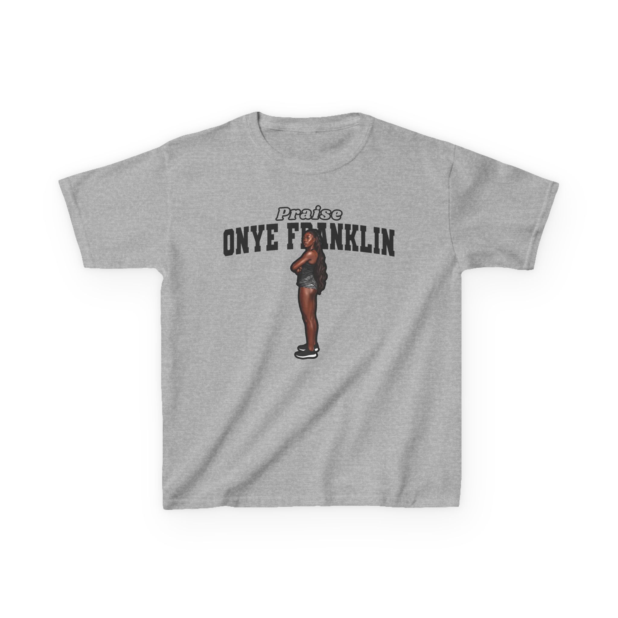 Youth Tee — character_name_arch in Grey